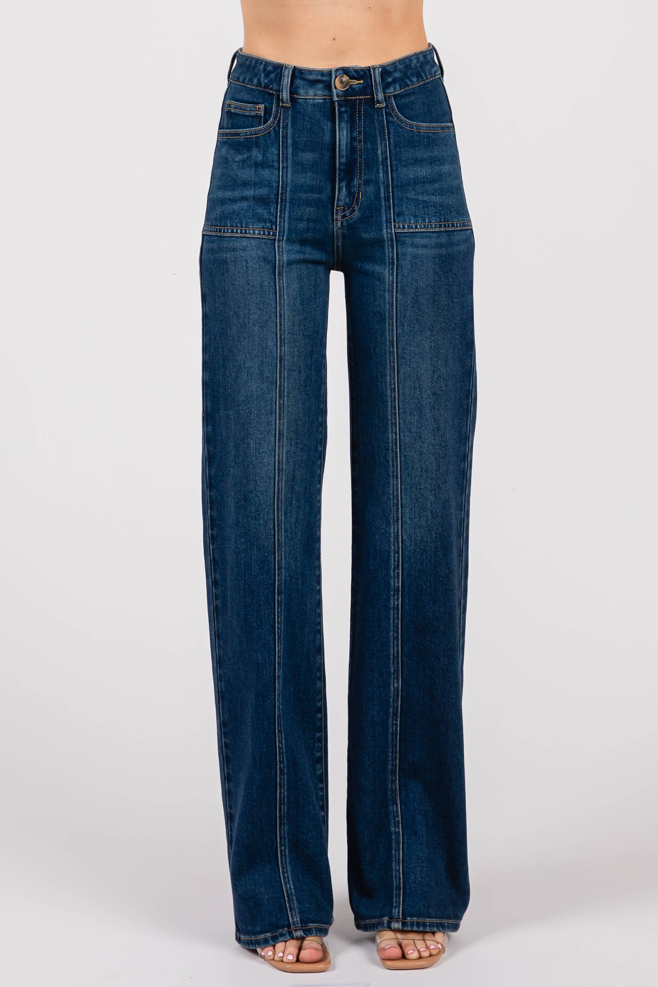 A-Line Front Seam Jeans