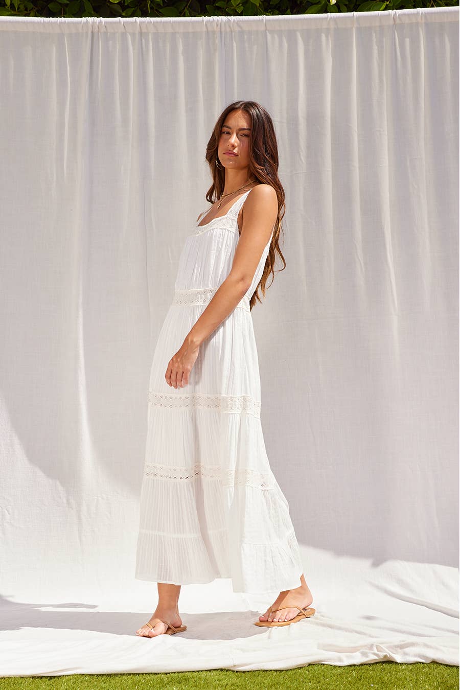 The Imogene Lace Tiered Dress