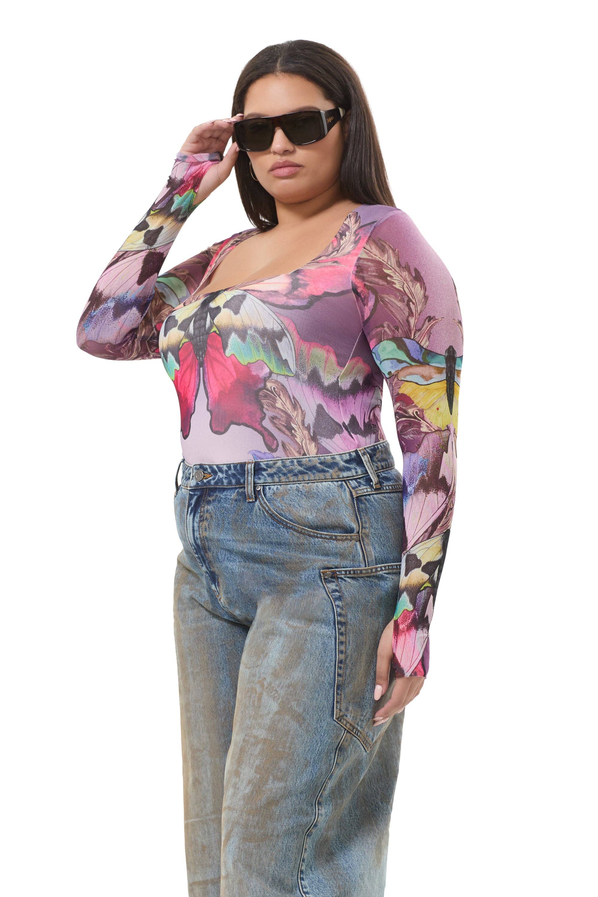 Ines Top - Ornate Butterfly