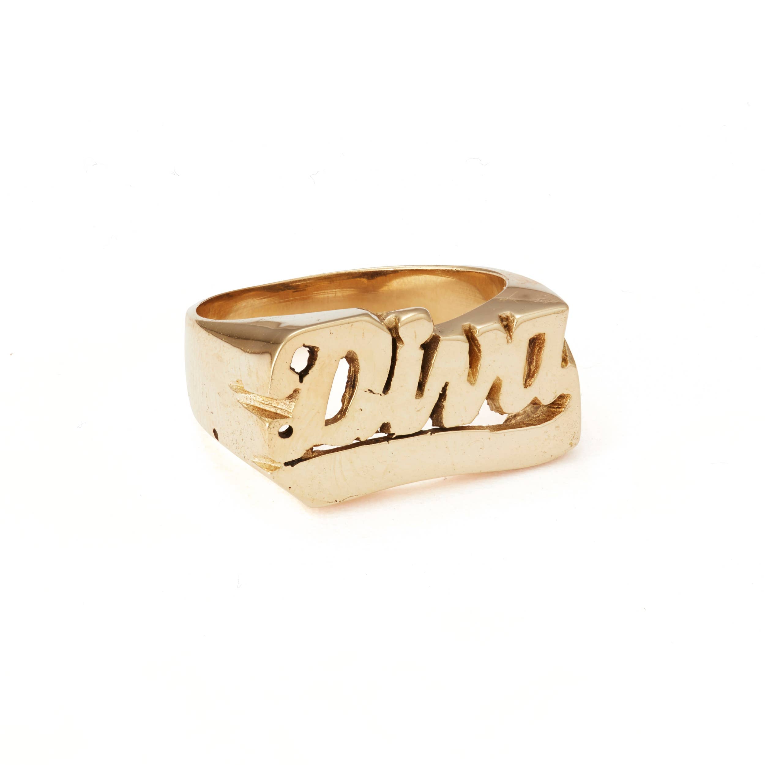 Diva Brass Signet Ring