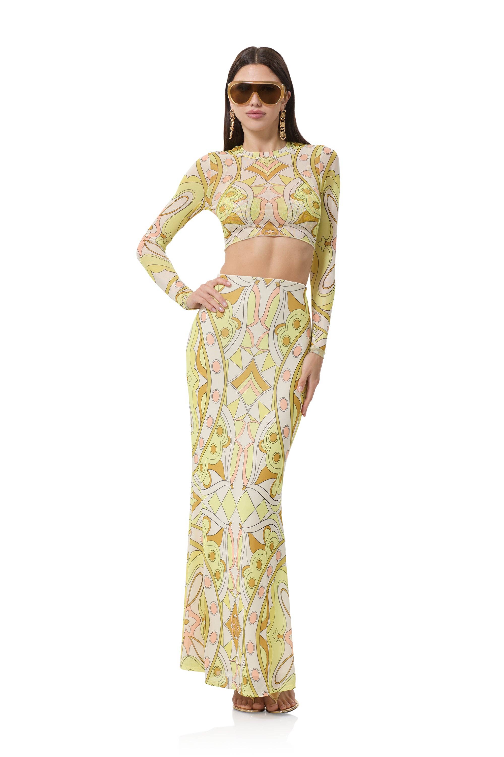 Tegan Skirt - Geo Scarf