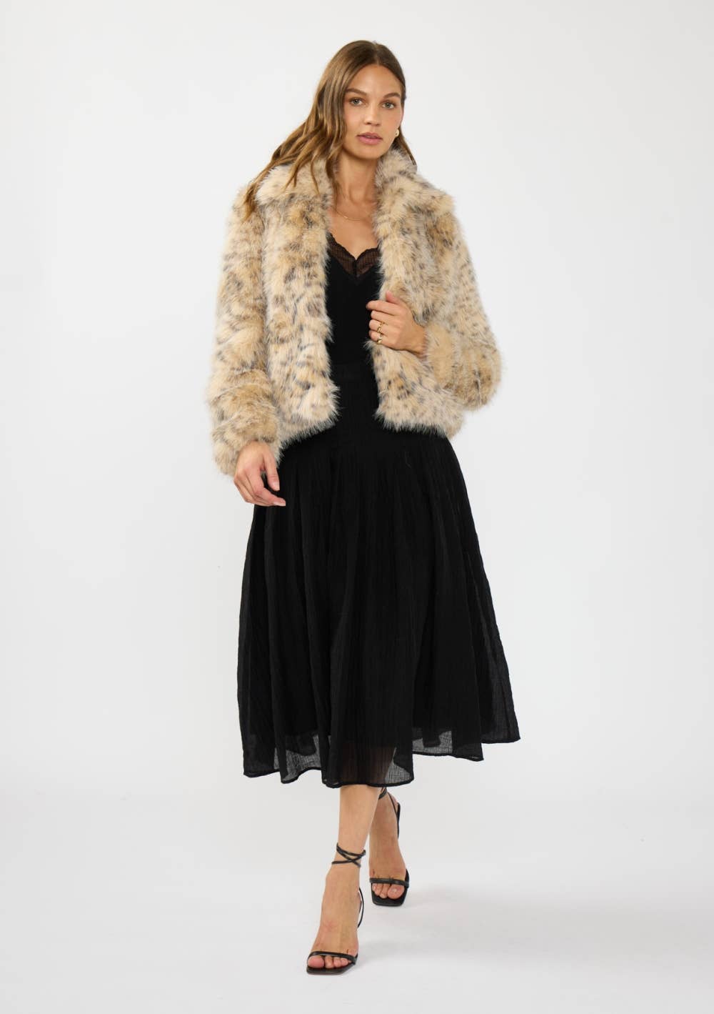 Animal Print Faux Fur Coat