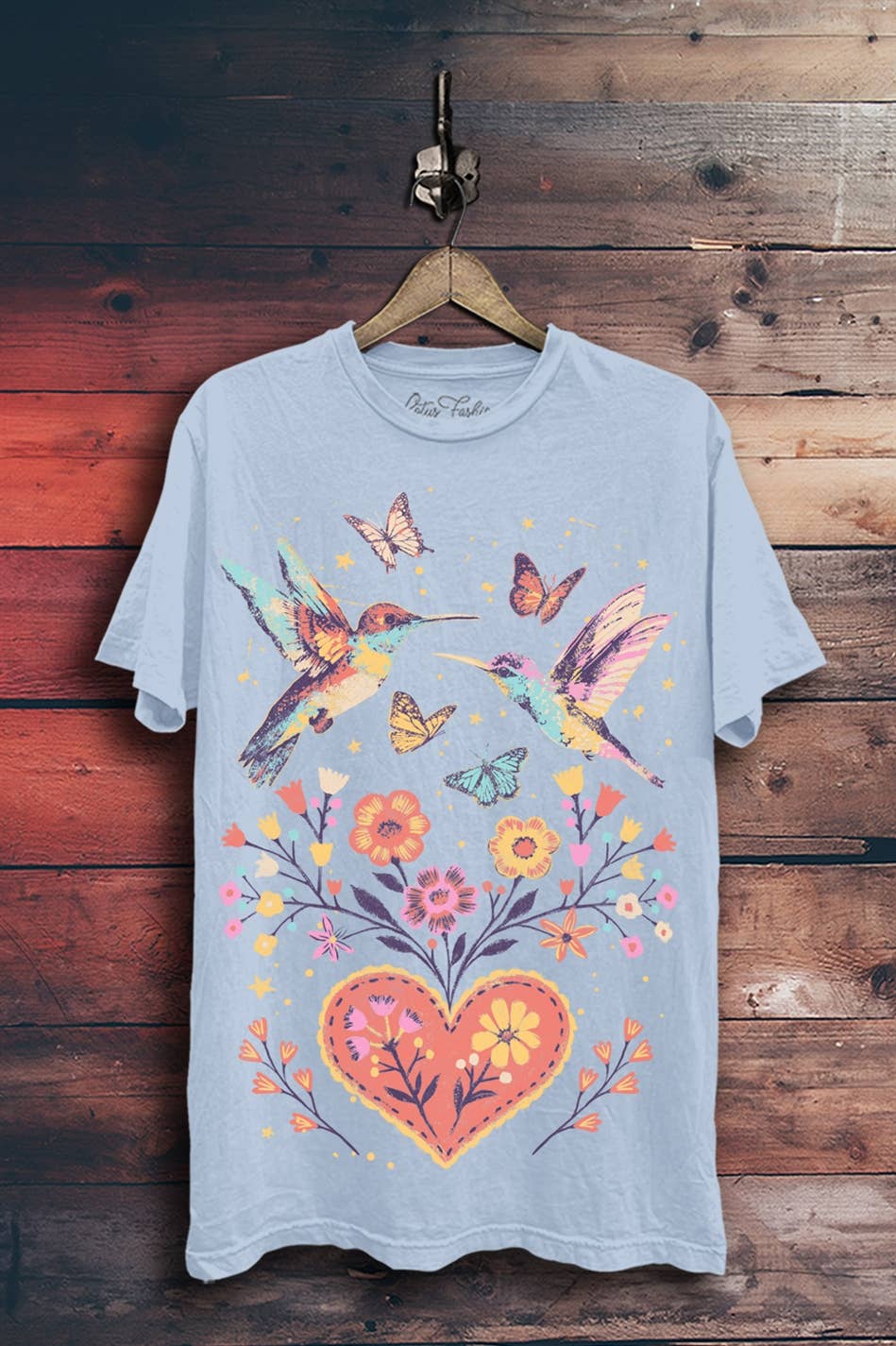 Birds & Flowers Graphic Top