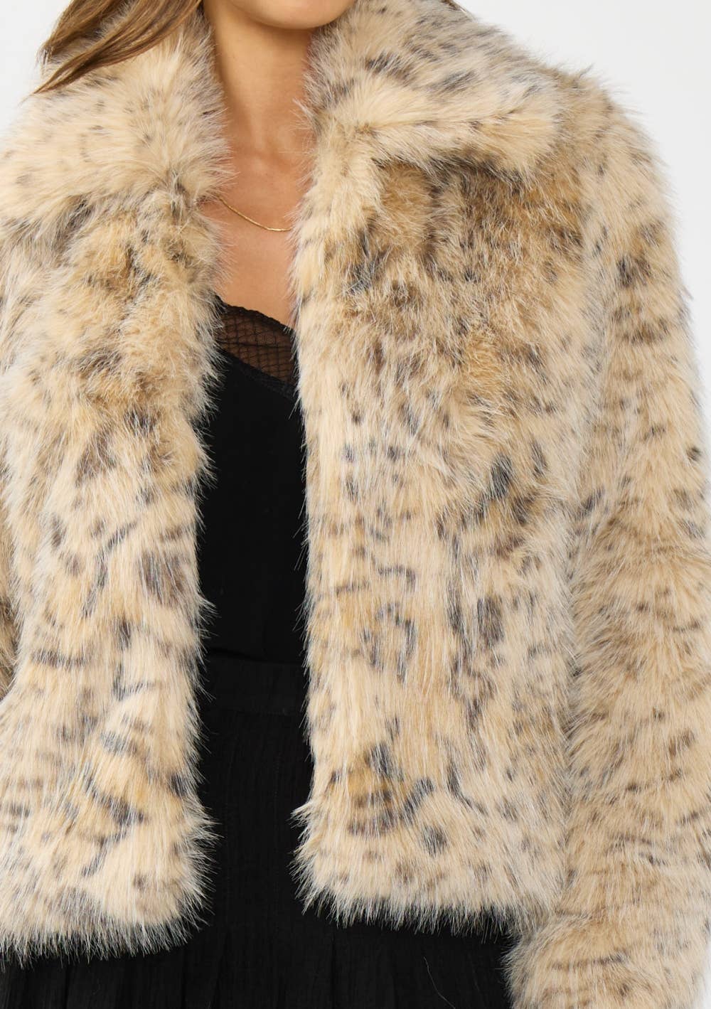 Animal Print Faux Fur Coat