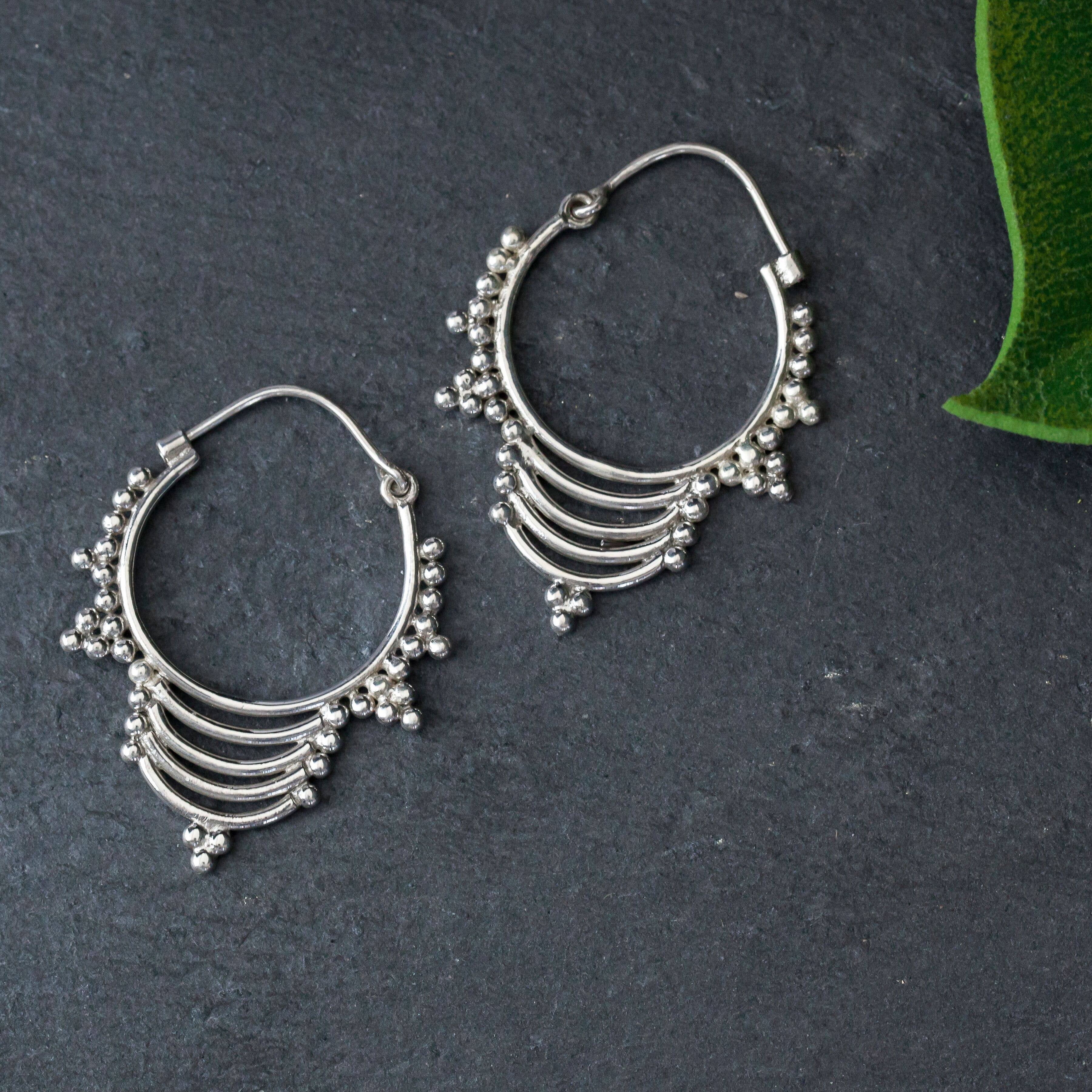 Sterling Silver Jumka Drop Earring