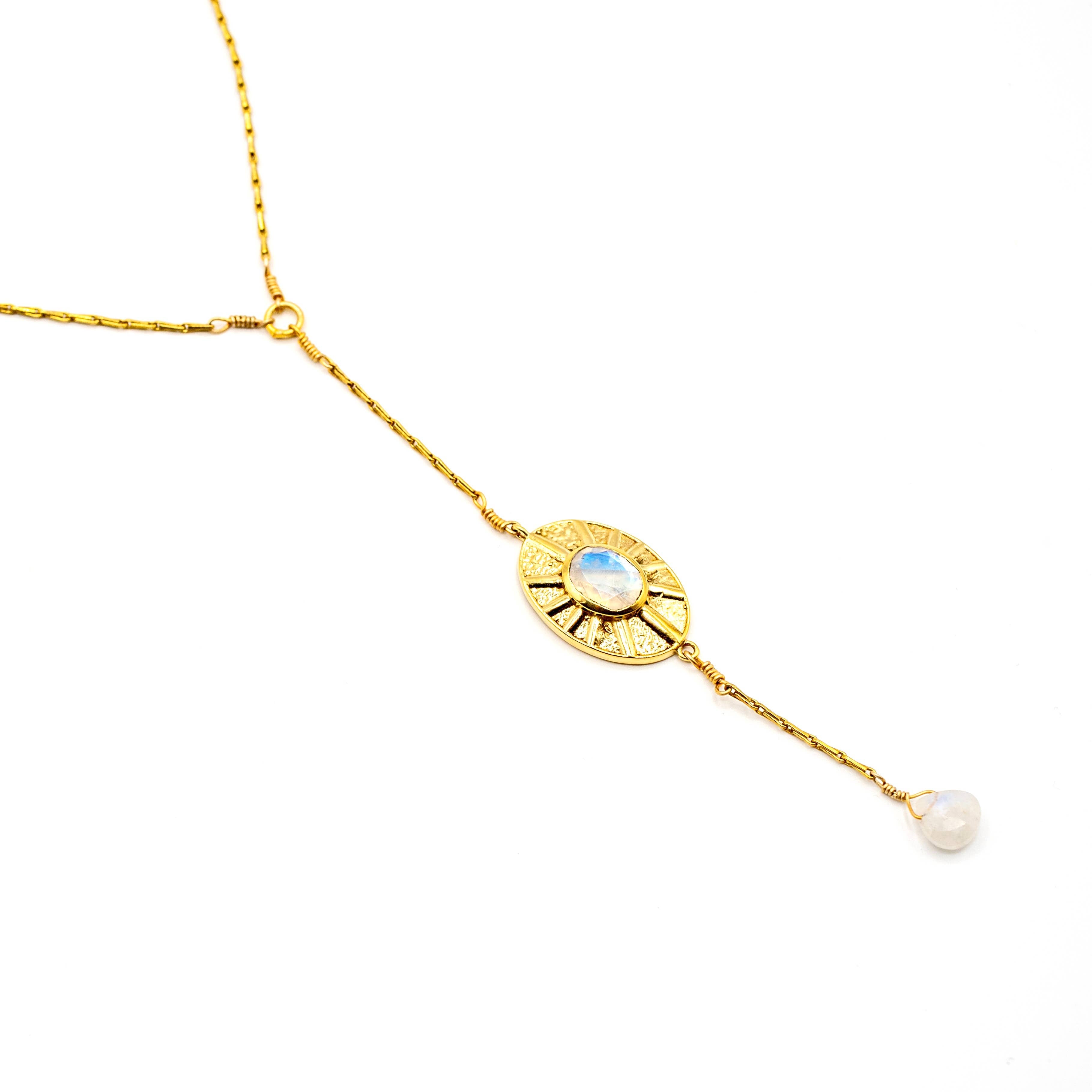 Sun Goddess Moonstone Necklace