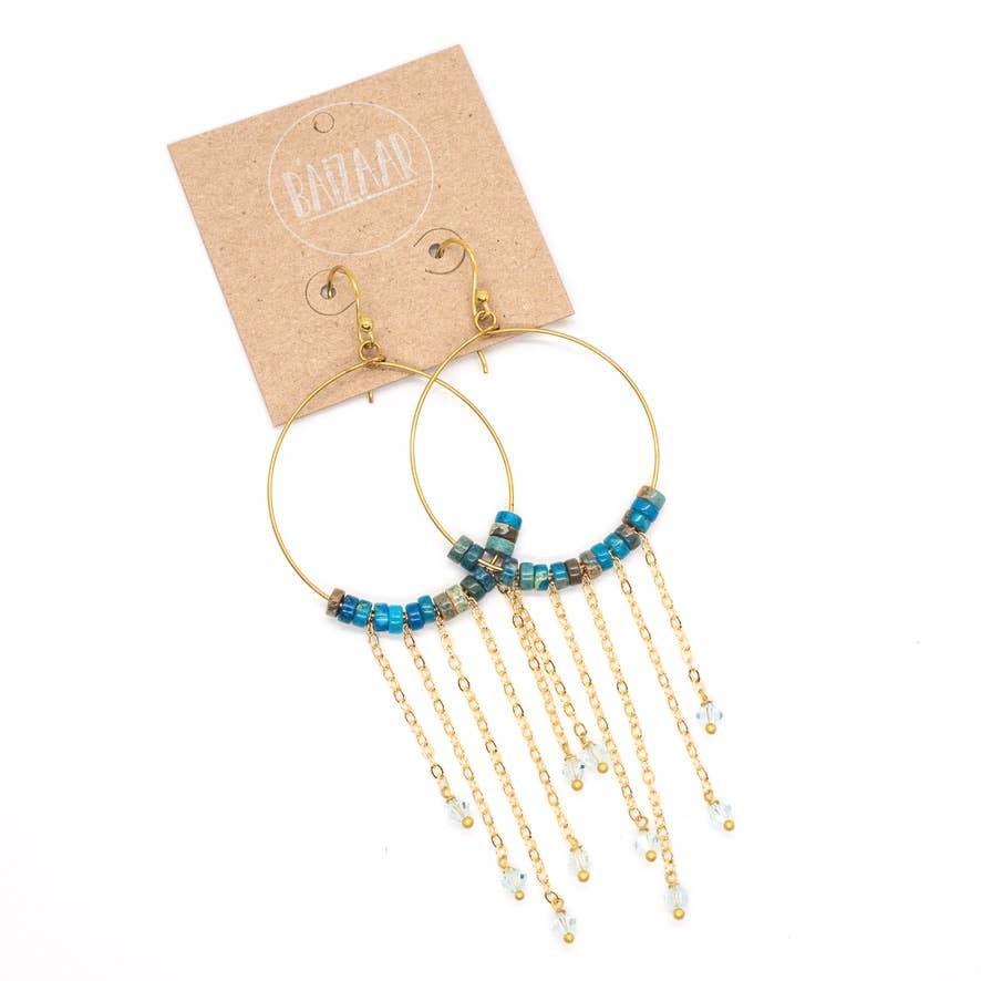 Enchanted Stone Fringe Earrings