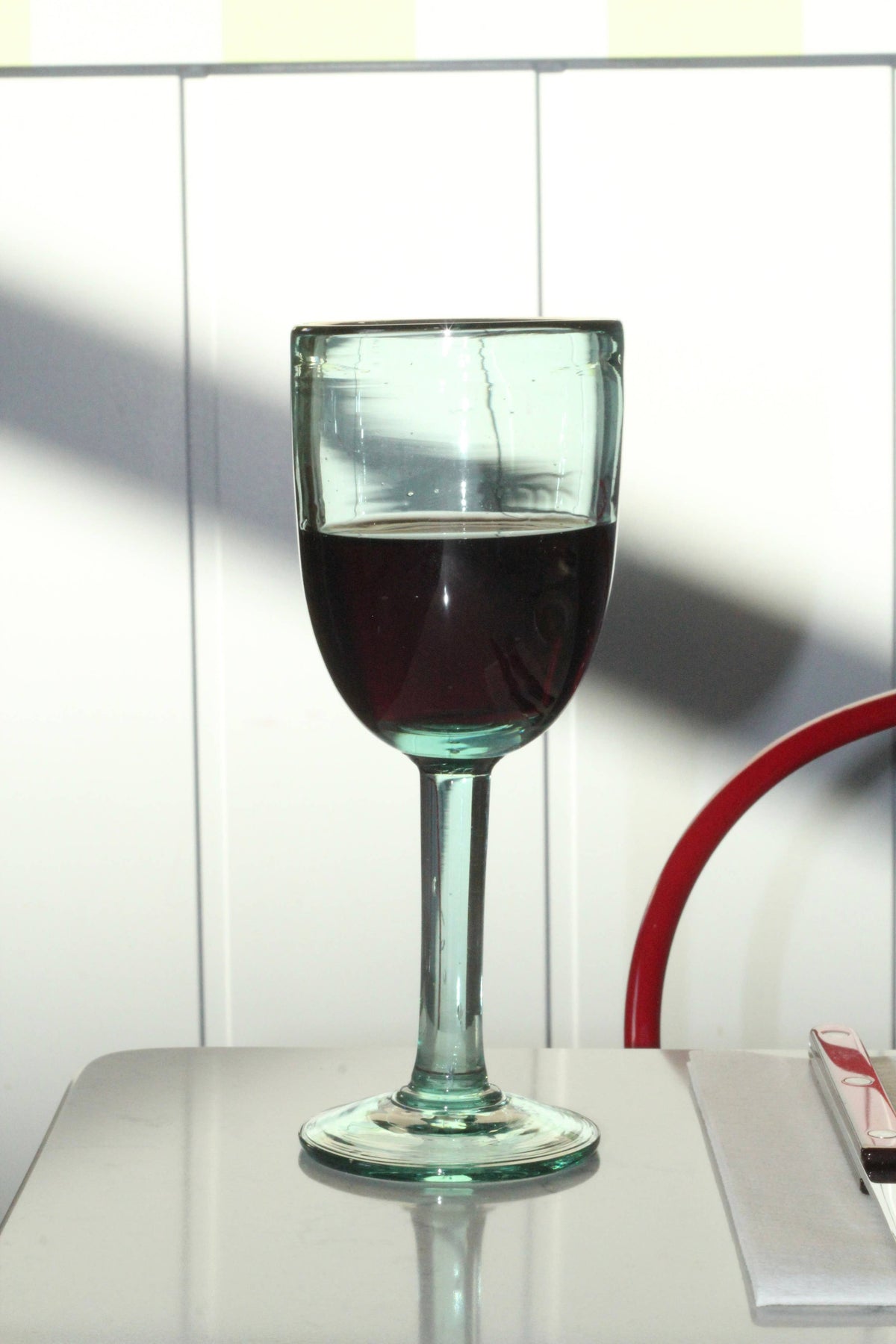 Artisan Made Wine Glass - Handblown, Recycled Glass