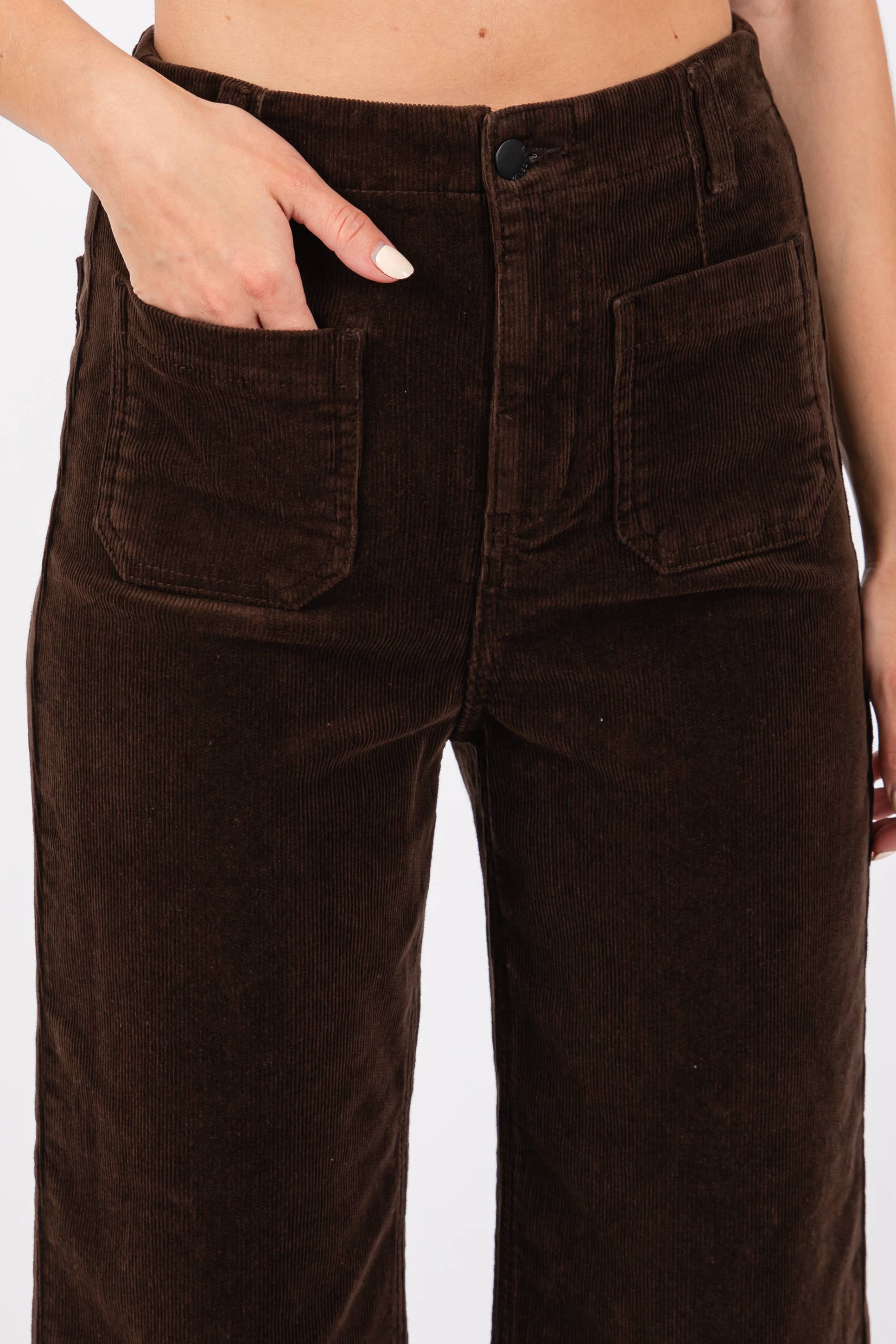 Espresso Patch Pocket Cords