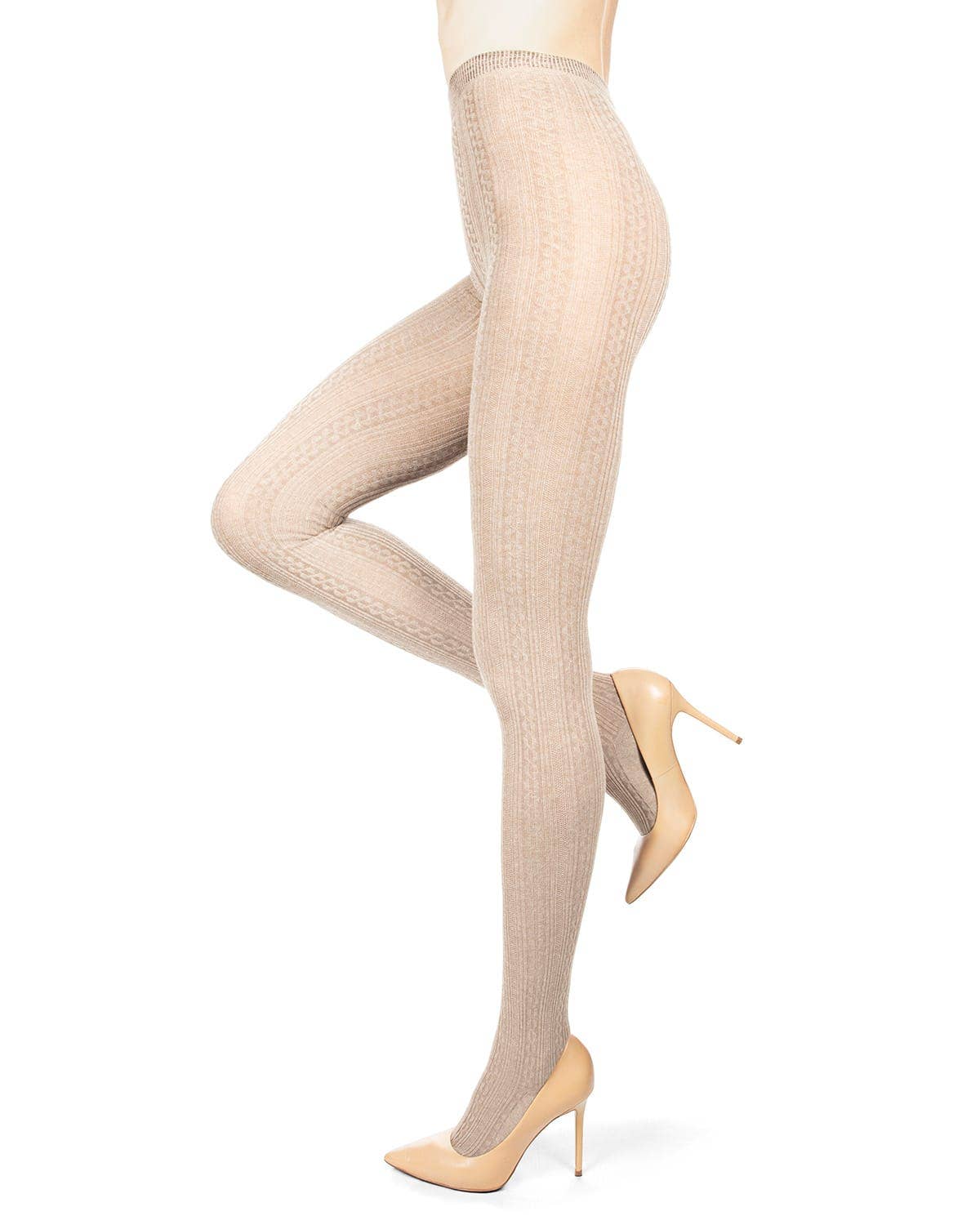 Textured Cable Sweater Tights