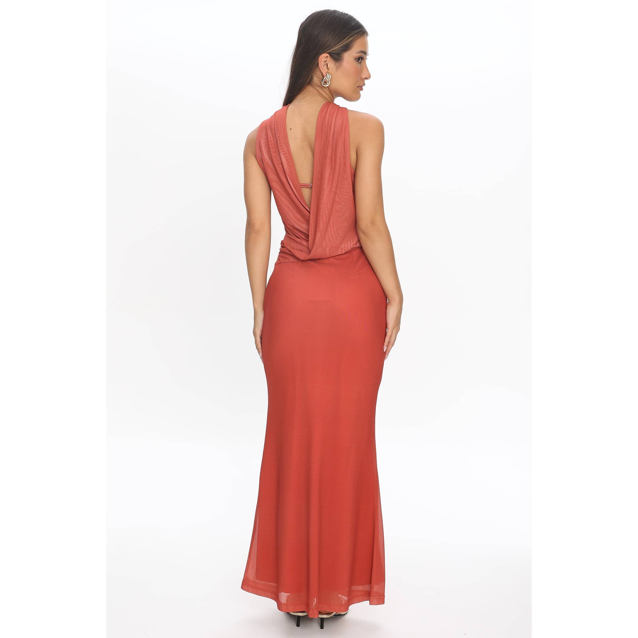 Camellia Scarf Maxi Dress