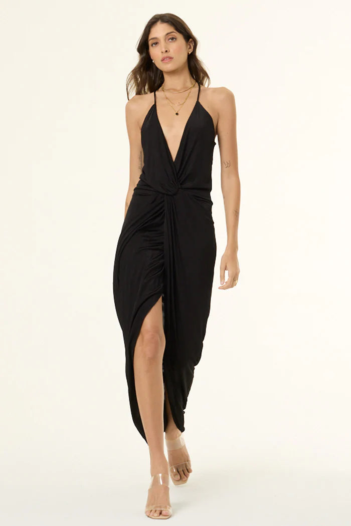 Siren Jersey Slip Dress | Black by Young Fabulous and Broke