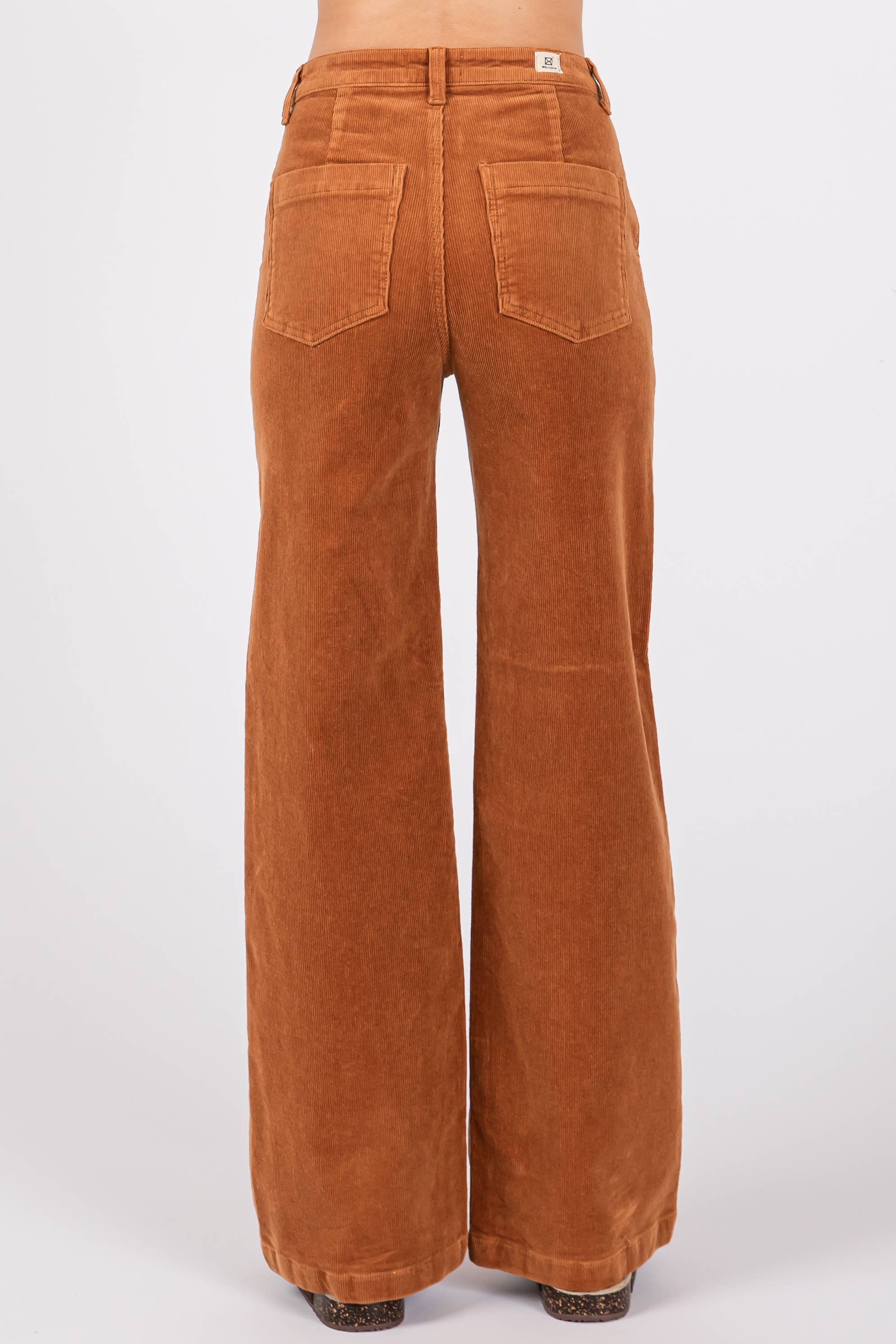 Vintage-Inspired Wide Leg Corduroy Trouser