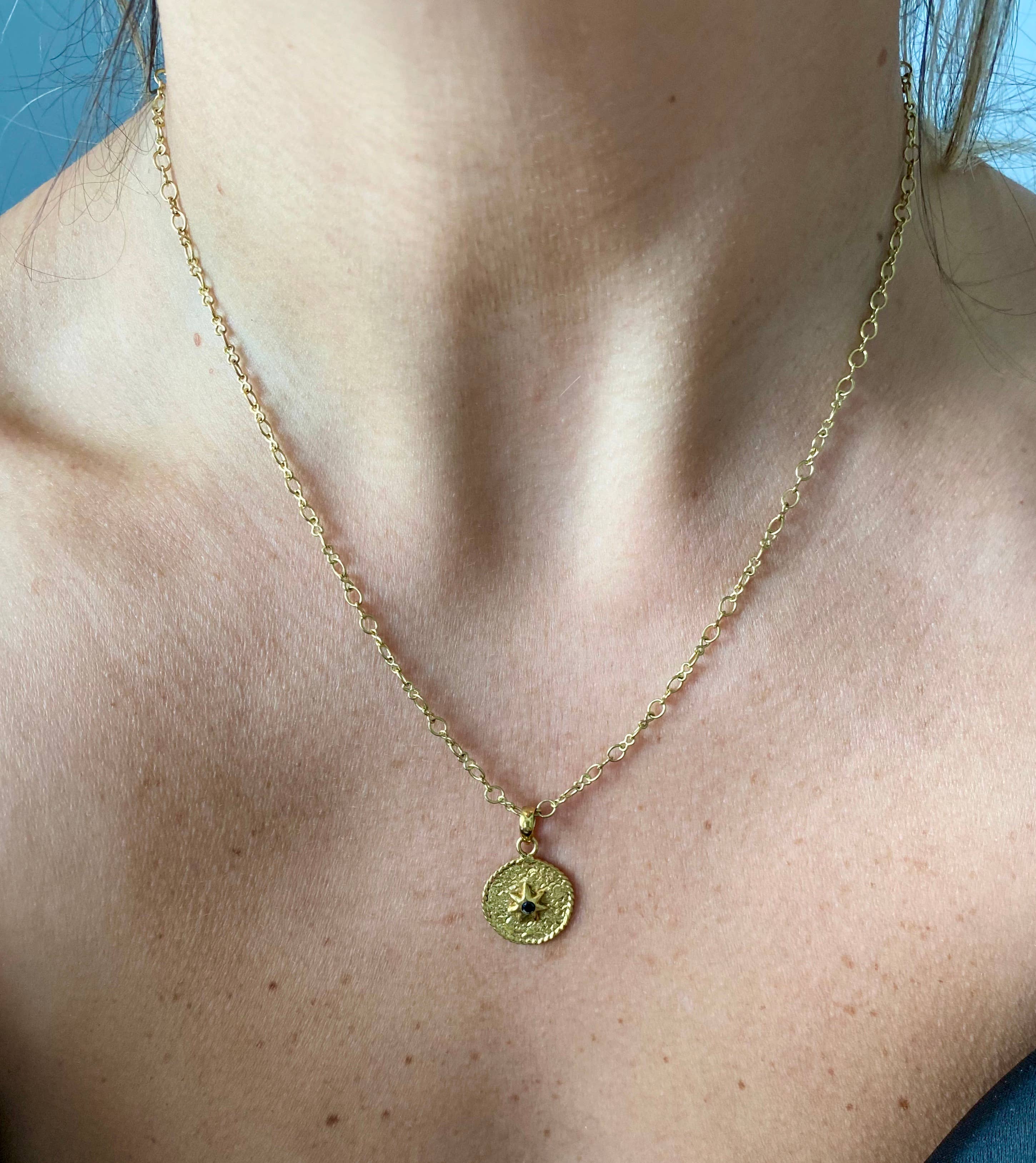 Stone Star Medallion Necklace
