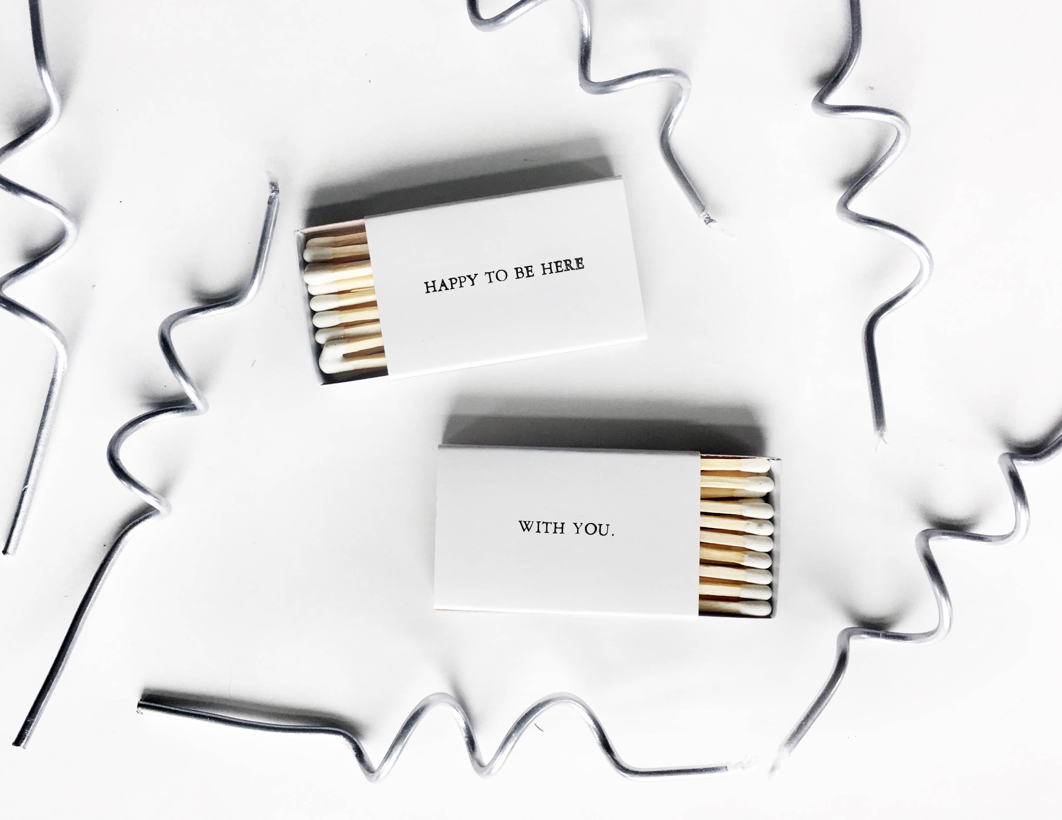 Custom Text DOUBLE-SIDED Foil Emboss Matchbox | Smaller Font