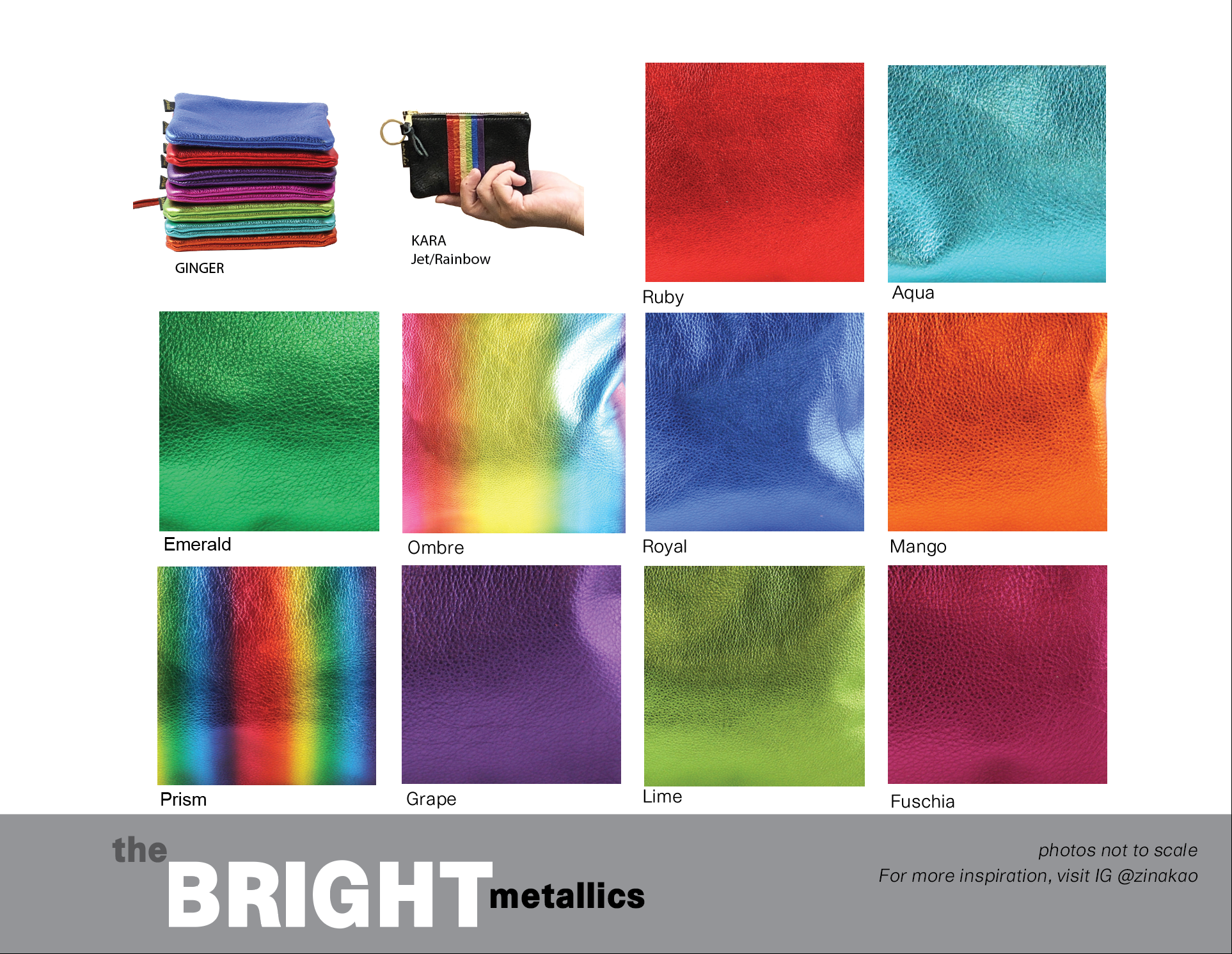 Metallic Leather Keychains: 5 SHAPES!