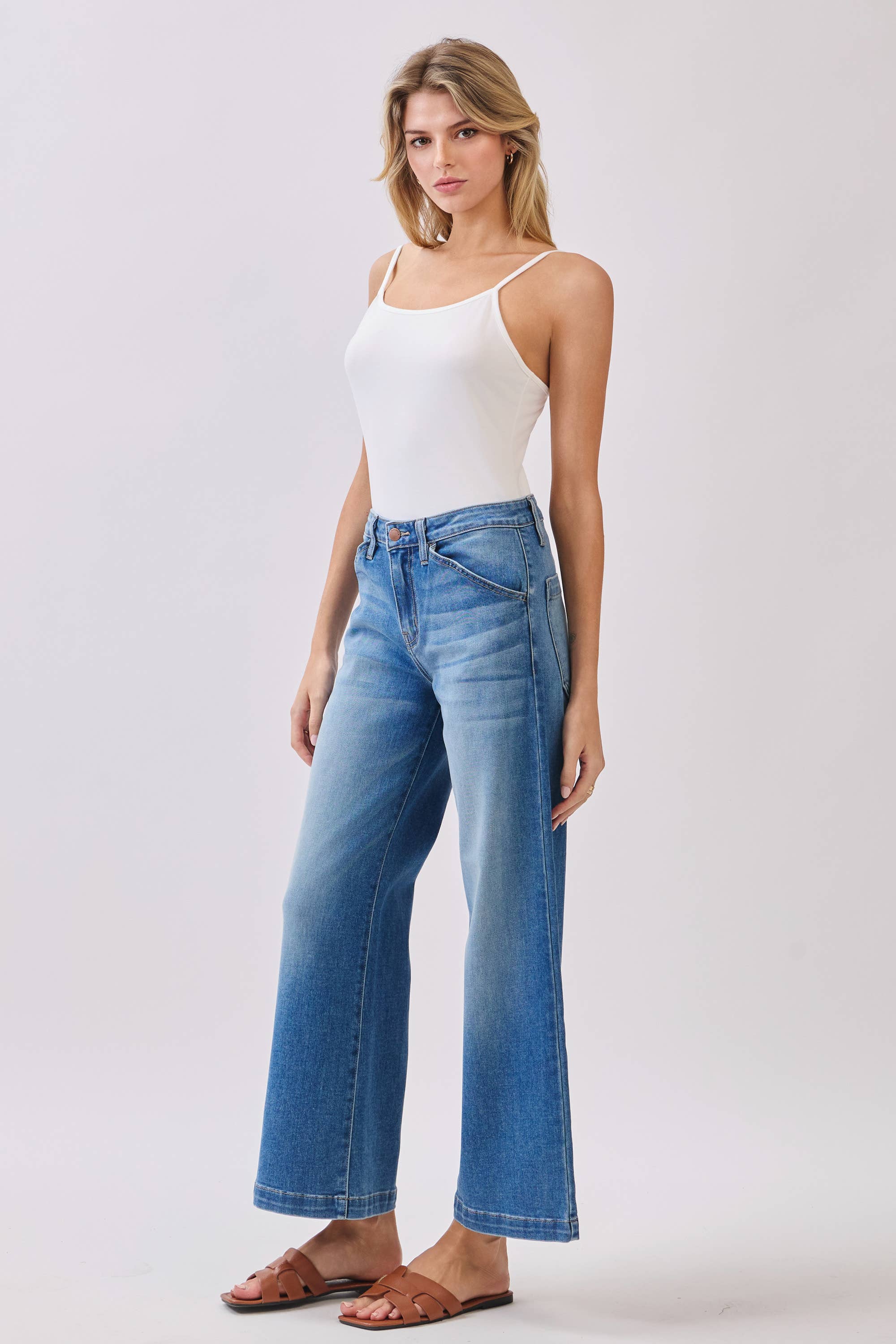 Genoa Slant Pocket Crop Jeans