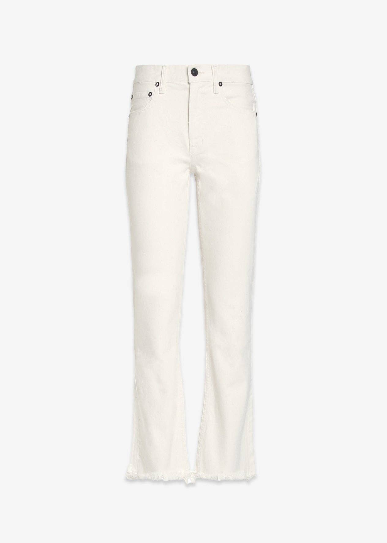 Farrah Mid Rise Kick Flare Jean - Bone