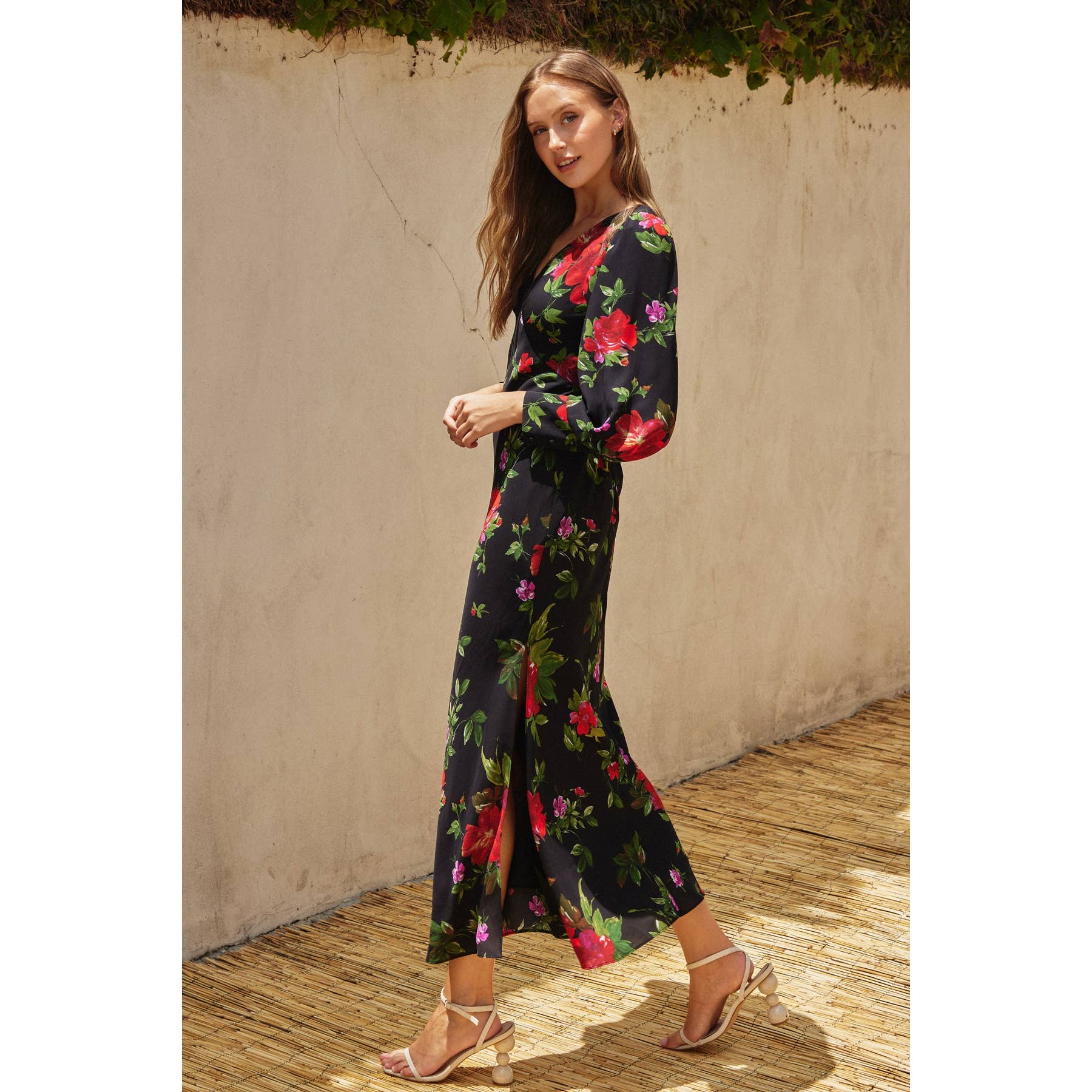 Sweet Talk Plunging Long Sleeve Dress