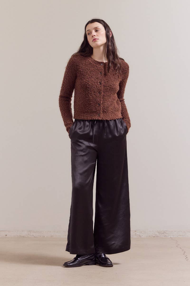 Wide Leg Satin Pants