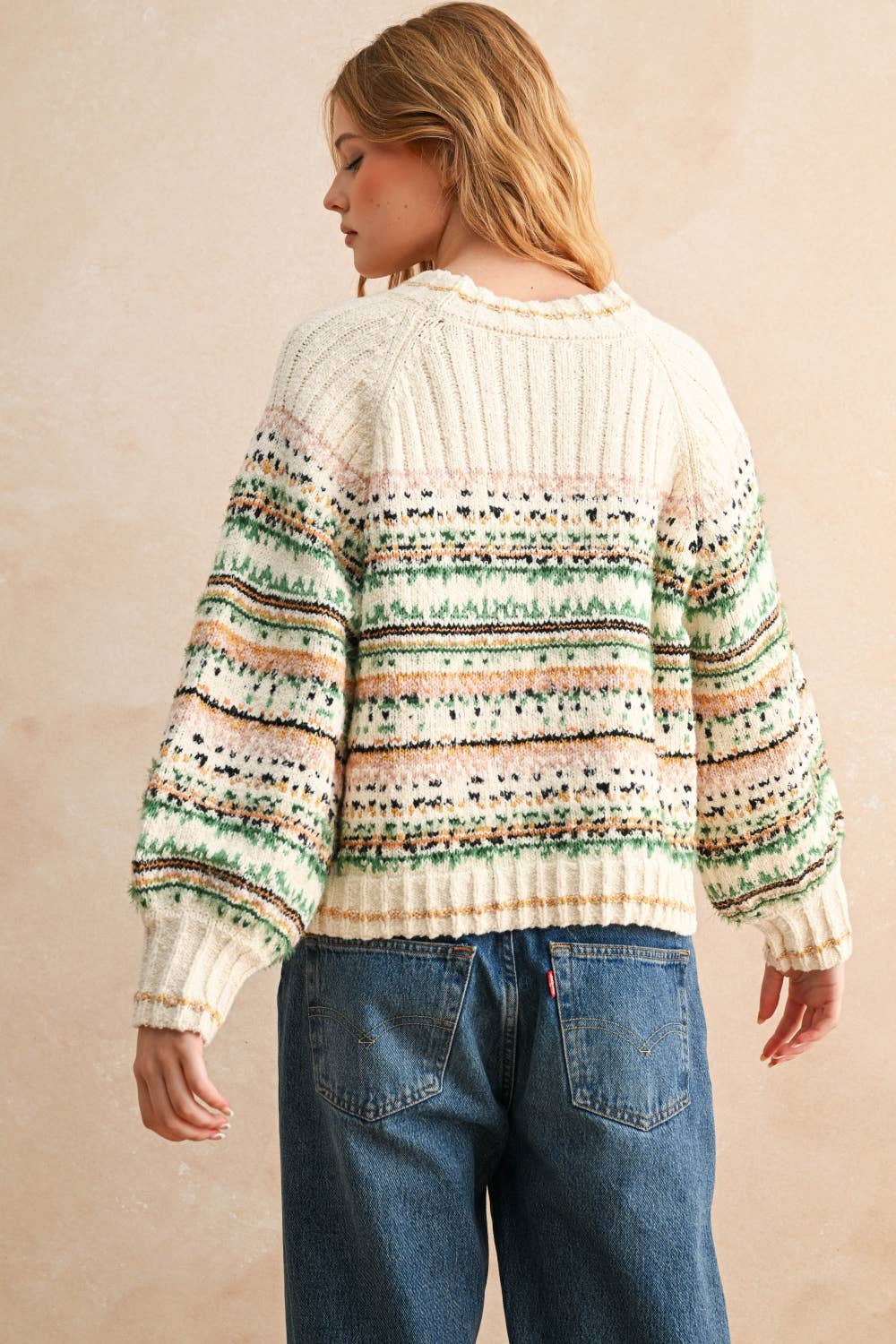 T5425   MULTI COLOR SWEATER TOP