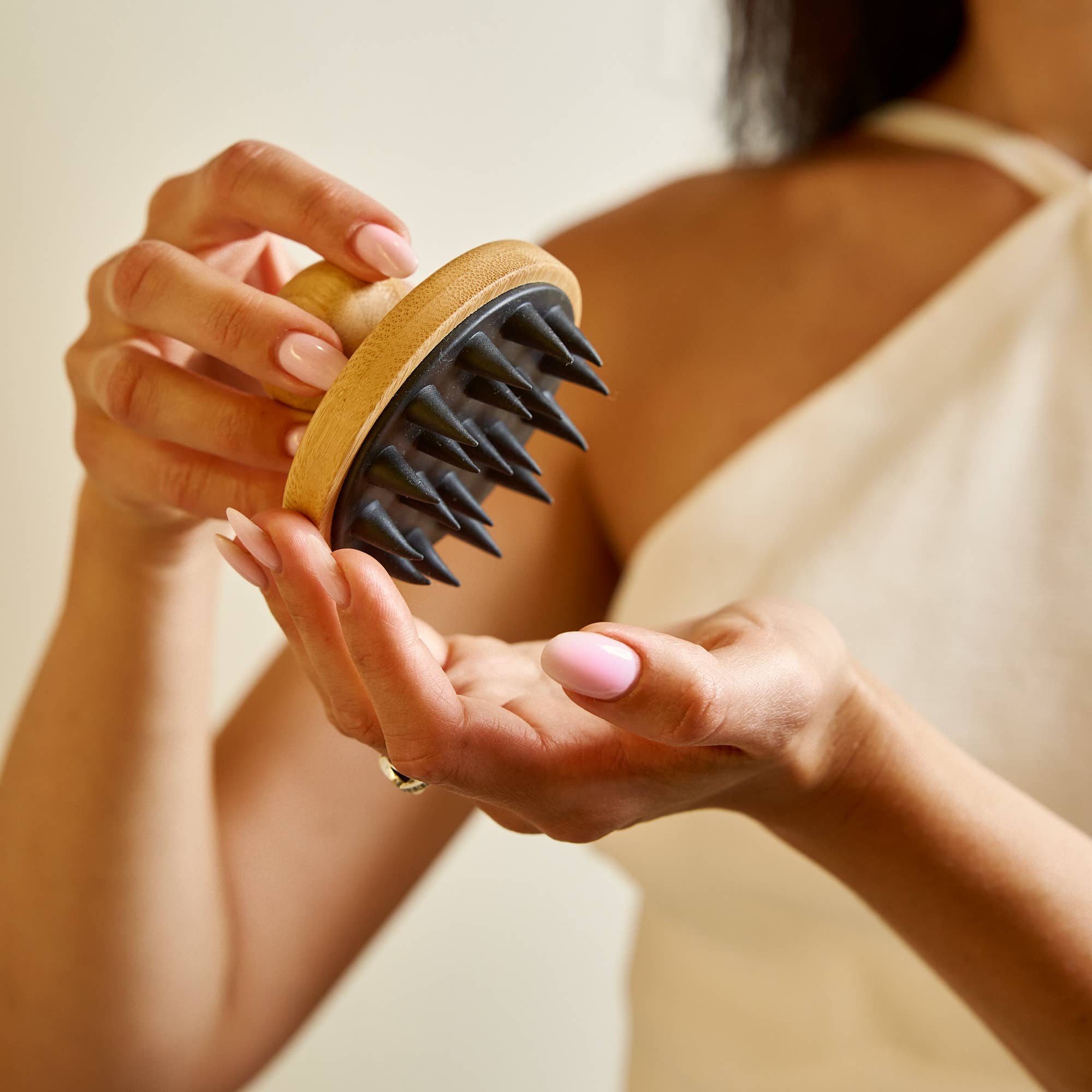 Bamboo and Silicone Scalp & Body Massager | Earth Day Best