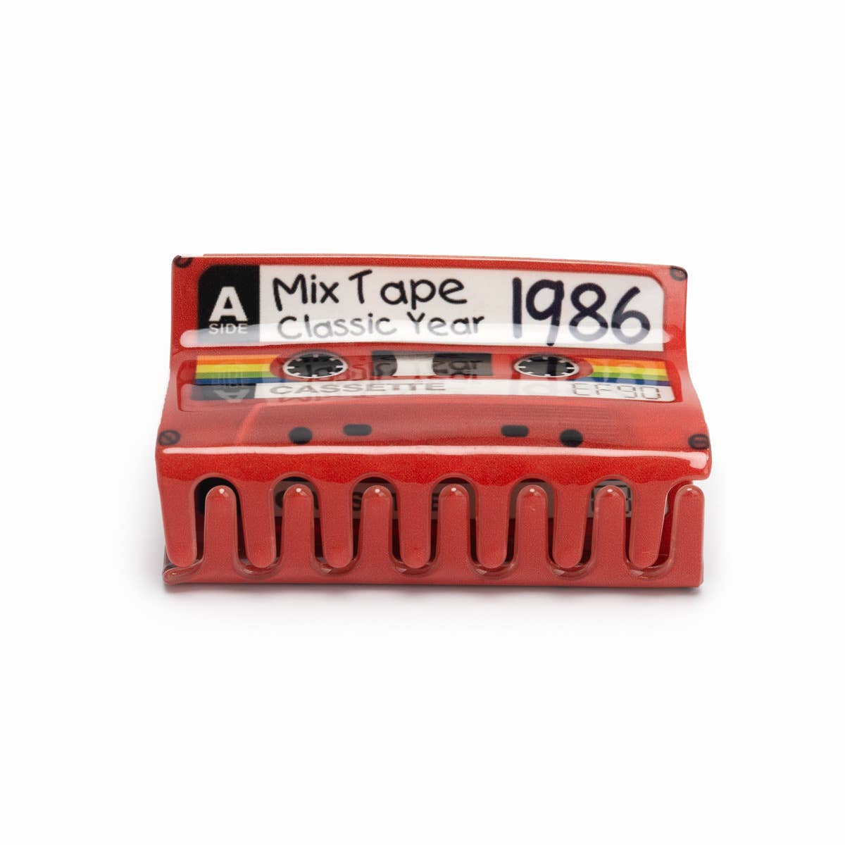 Mix Tape Classic Year 1986 Cassette Hair Claw Clip