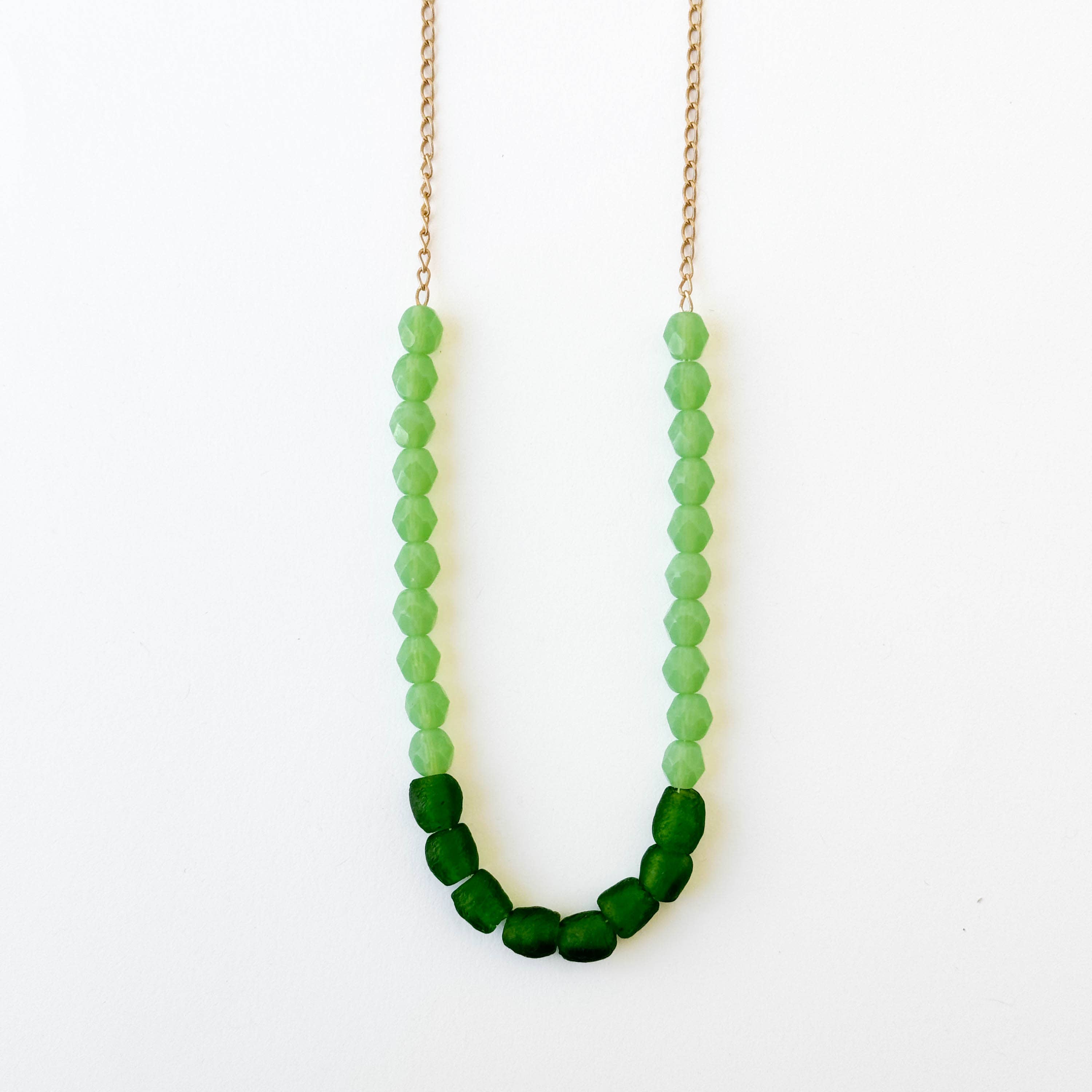 New Colors! Recycled African Glass And Mixed Bead Necklace