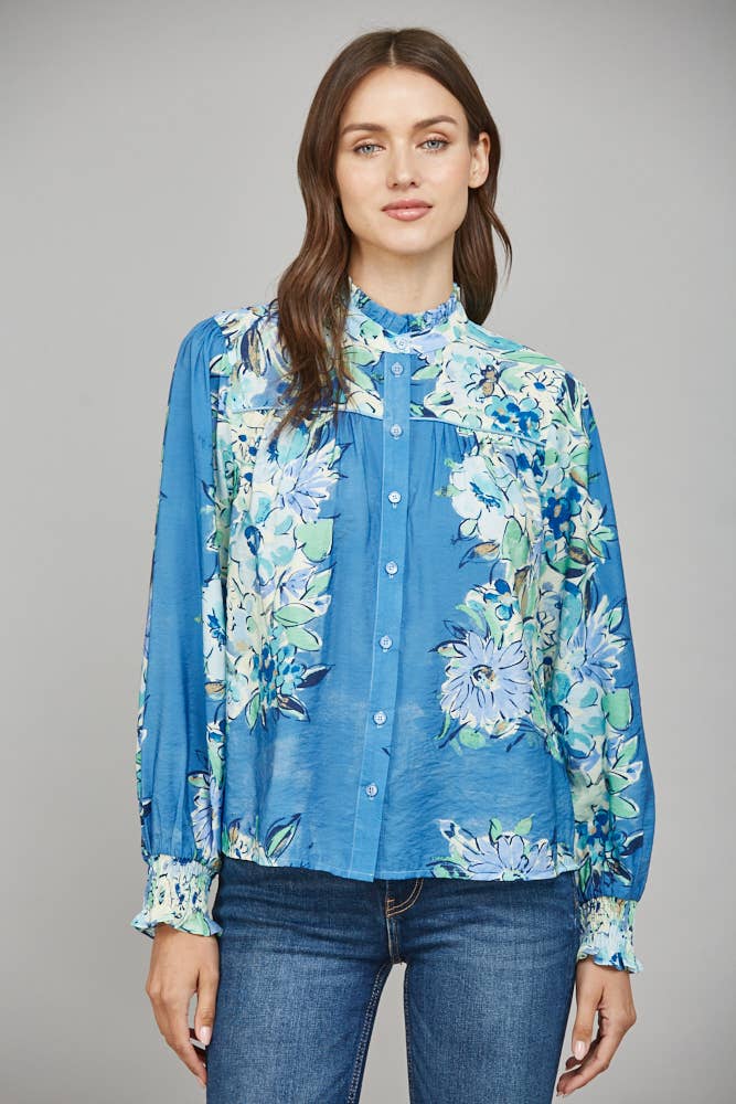 Floral Print Button Down