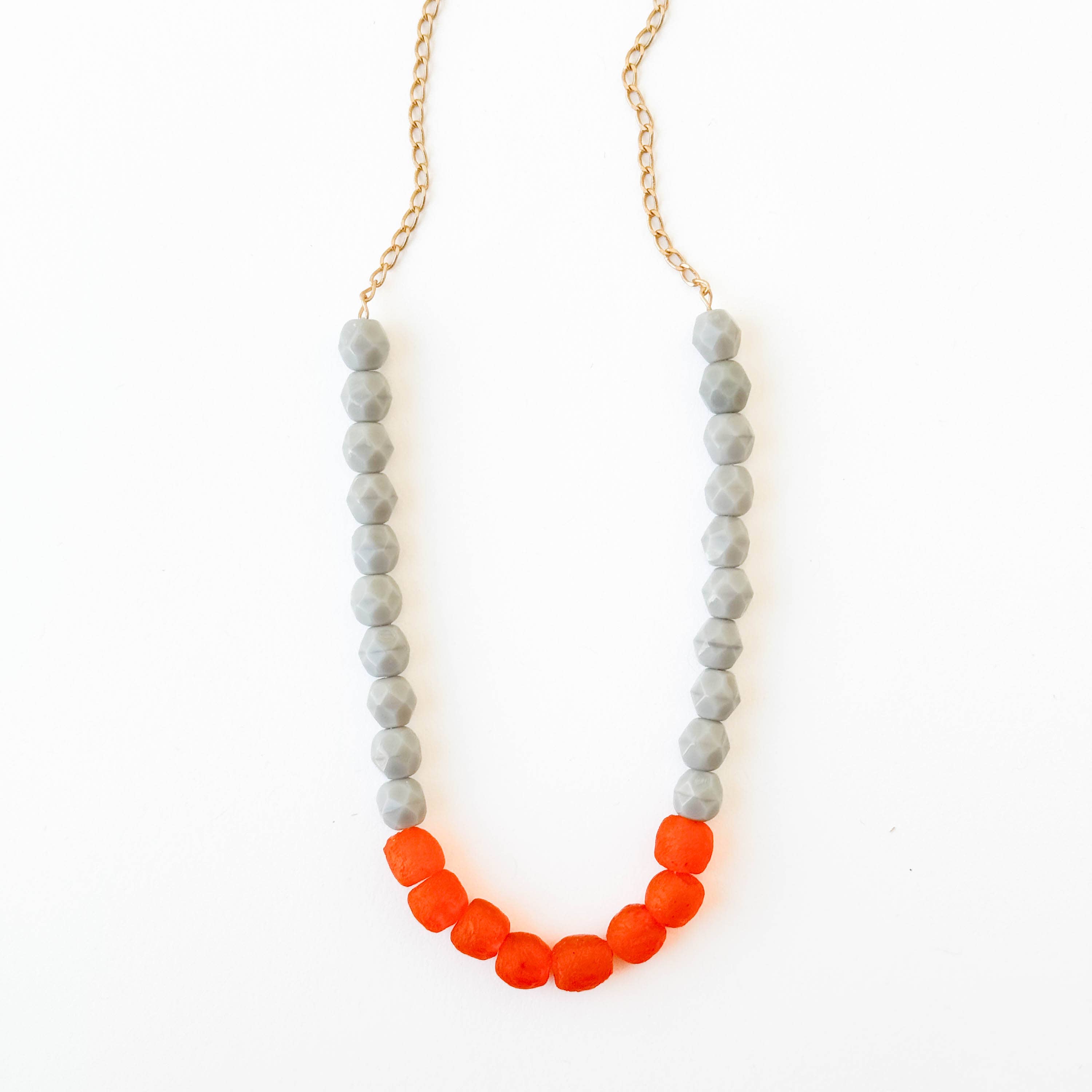 New Colors! Recycled African Glass And Mixed Bead Necklace