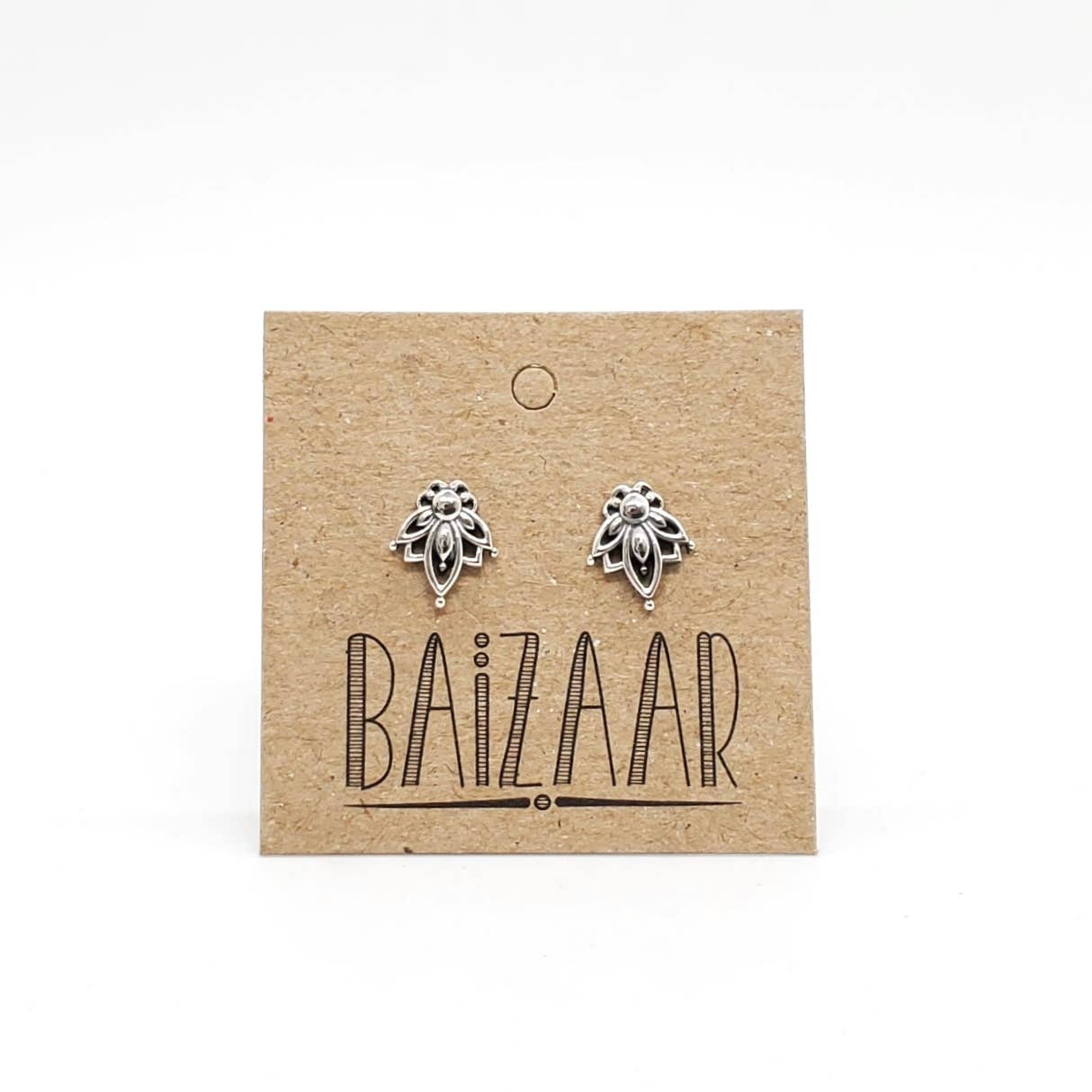 Sterling Silver Henna Flower Stud