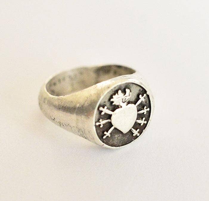 Seven Sorrows Heart Ring