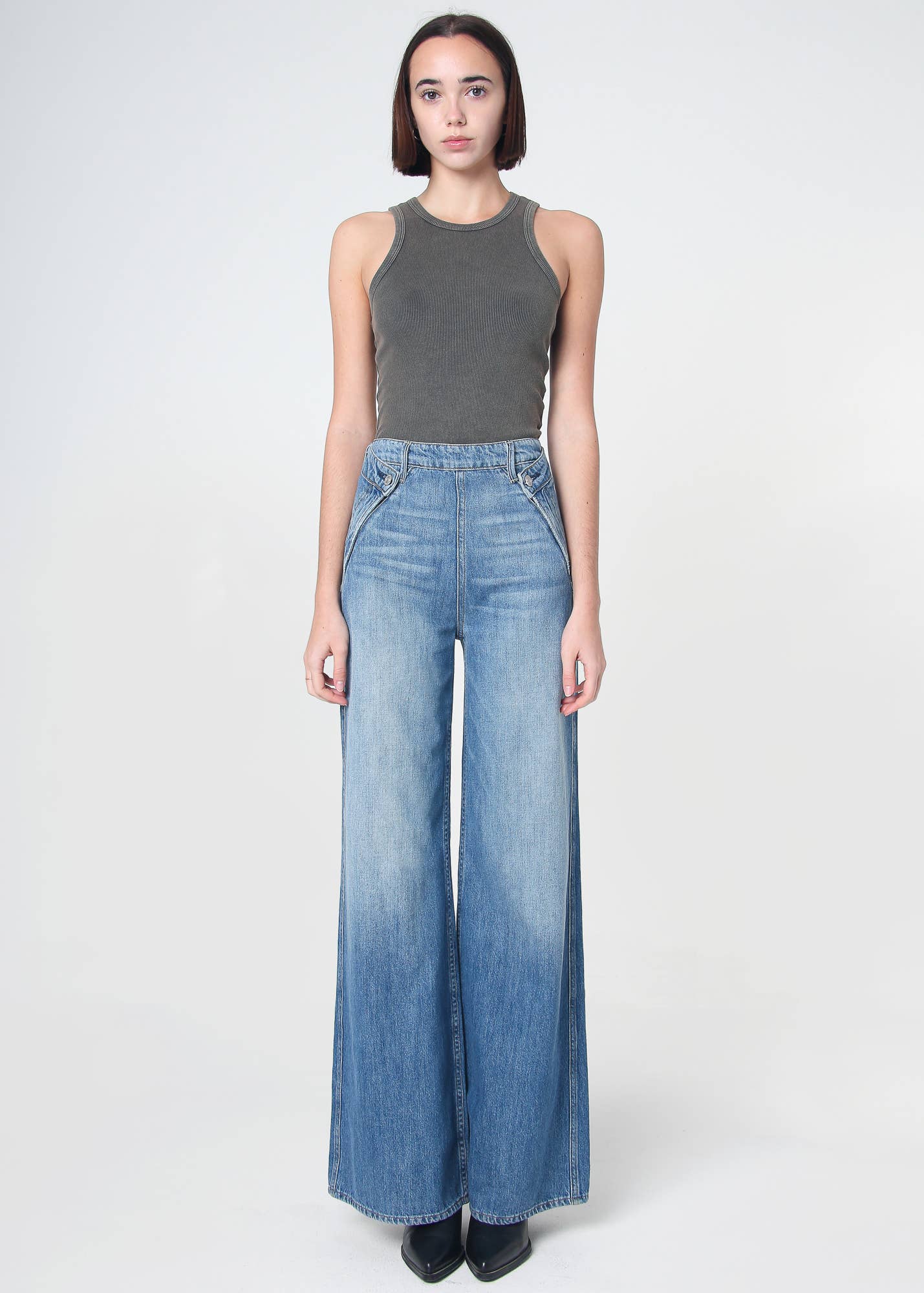 Dina High Waisted Wide Jeans - San Diego
