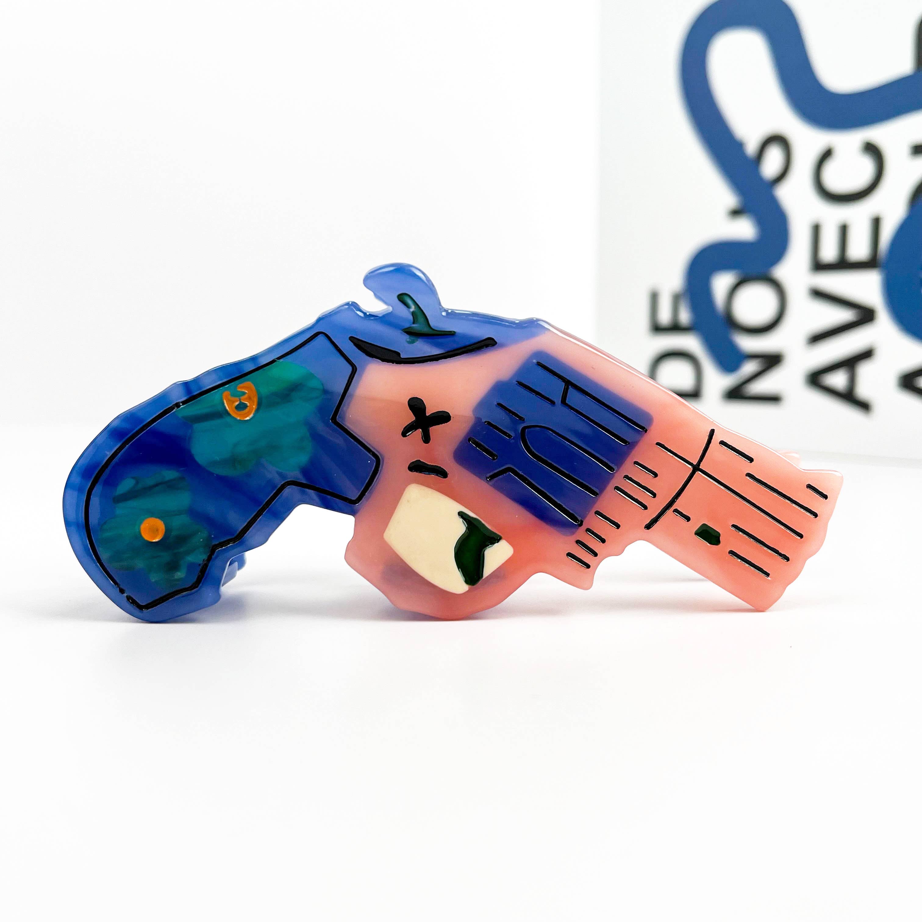 Pink Revolver Claw Clip, Acetate Hair Clip