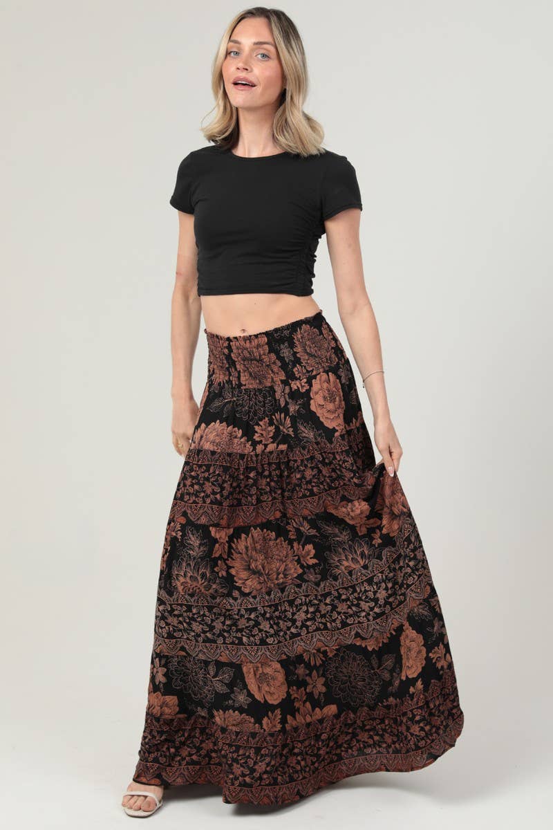 Sunset Tiered Maxi Skirt