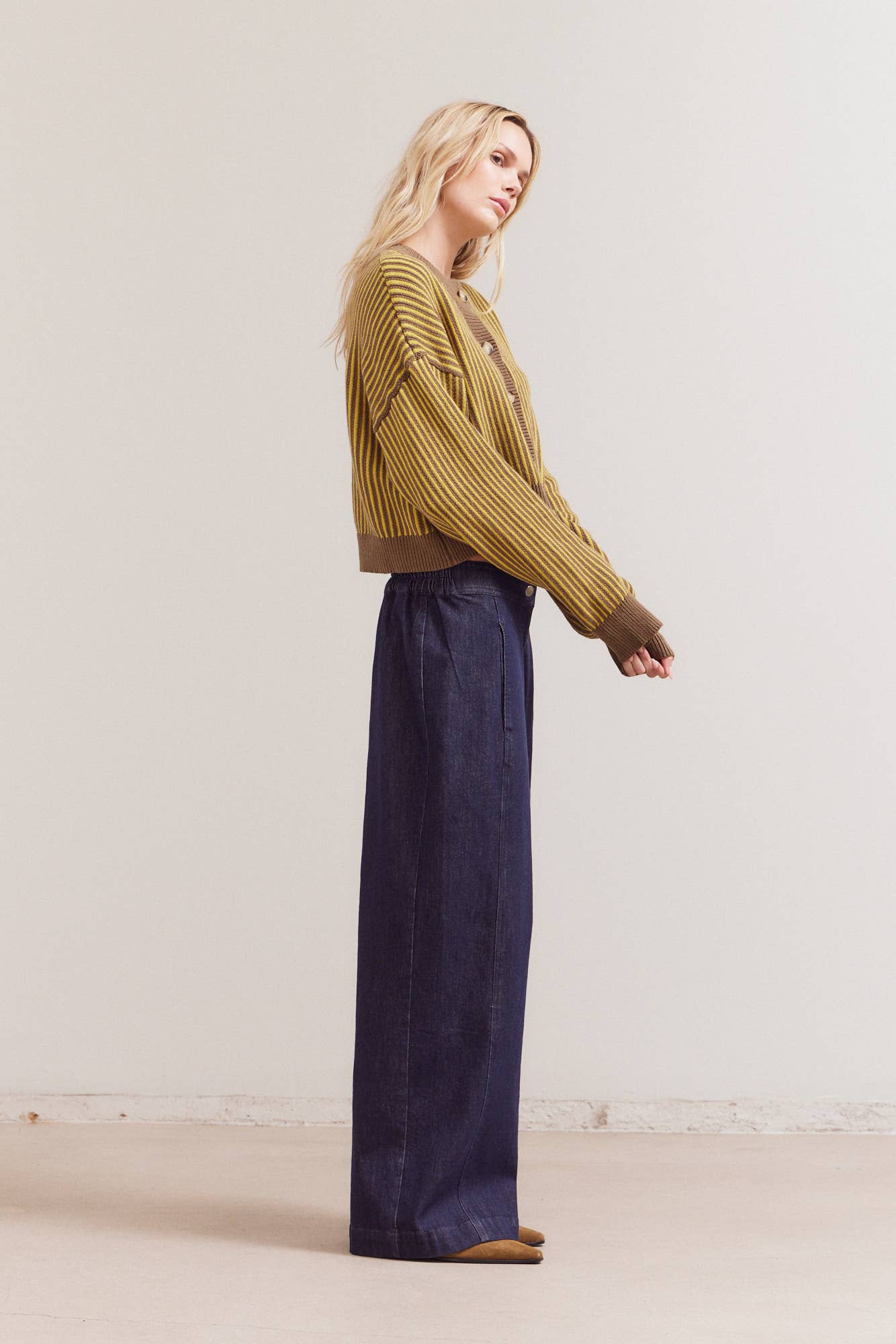 Olive Button Front Cardigan