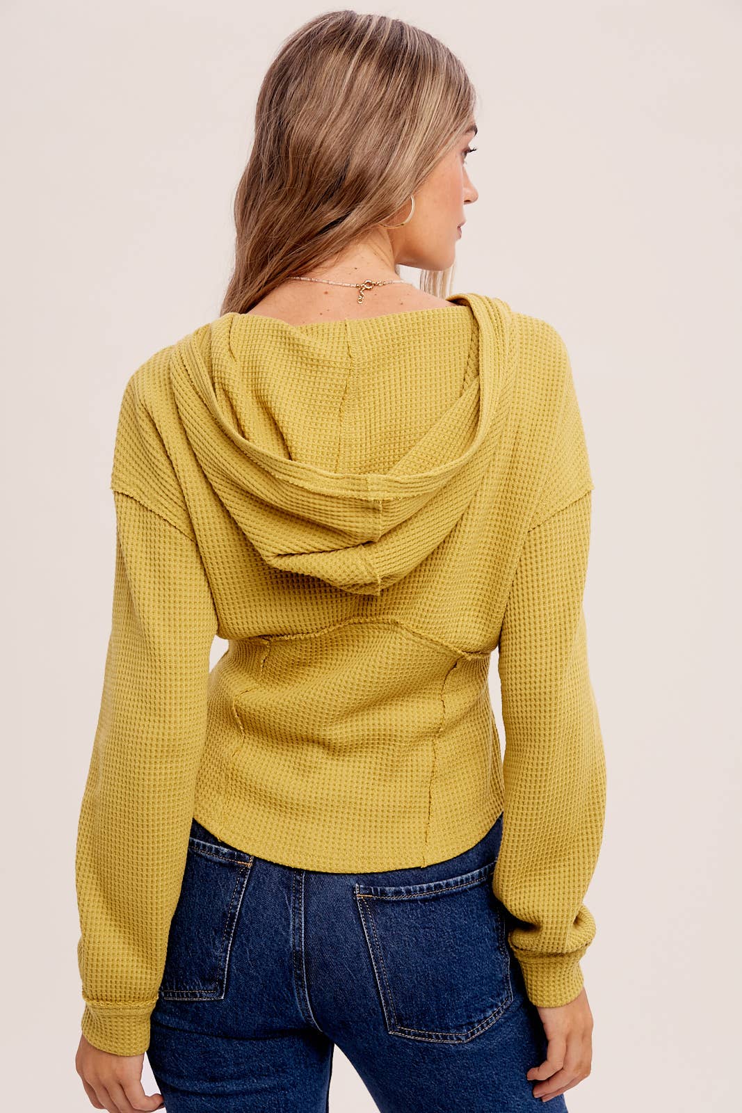 Waffle Knit Corset Hoodie