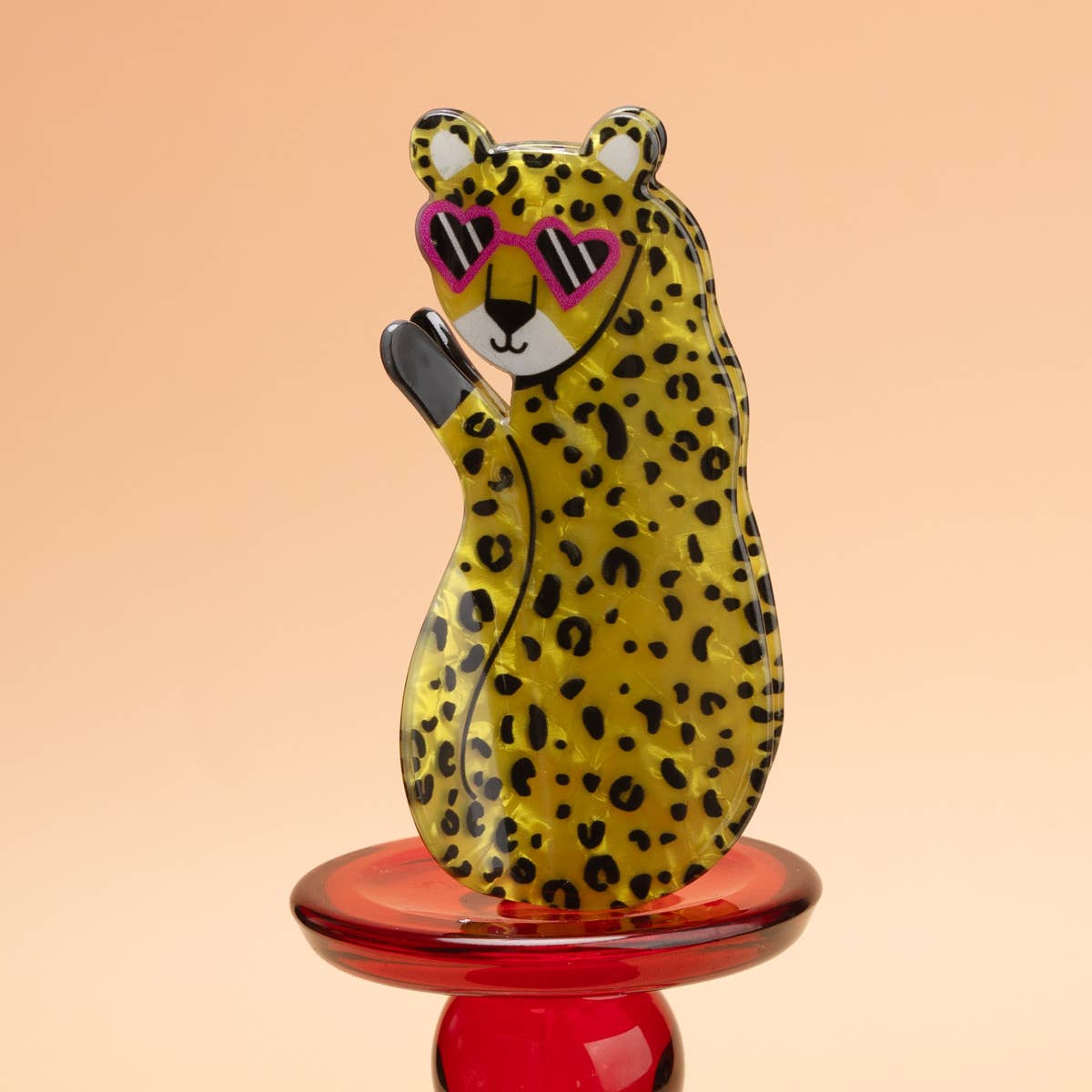 Cool Heart Sunglasses Cheetah Leopard Hair Claw