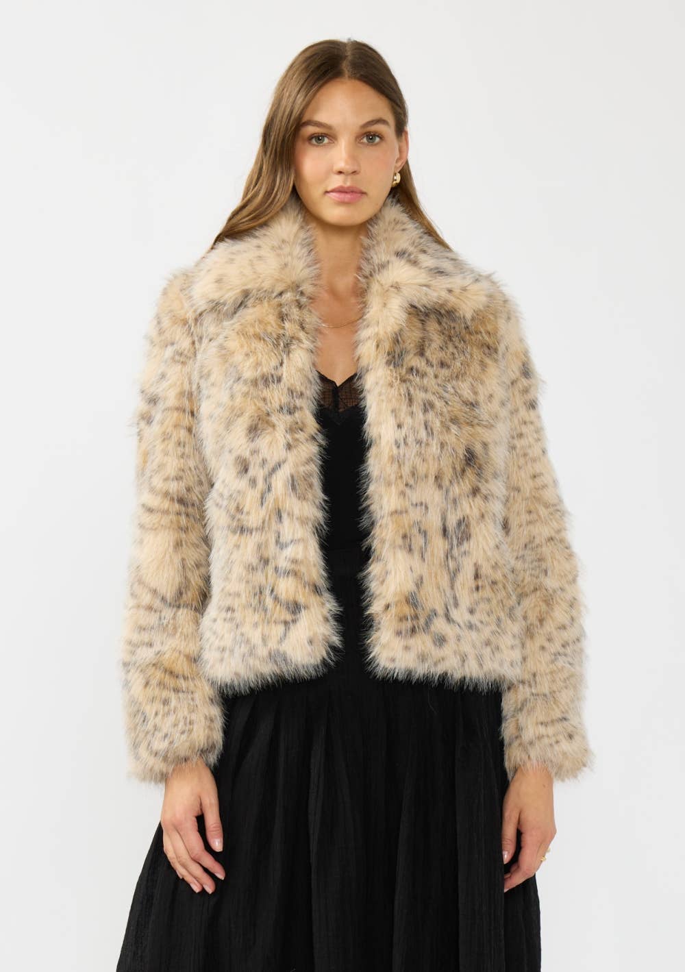 Animal Print Faux Fur Coat