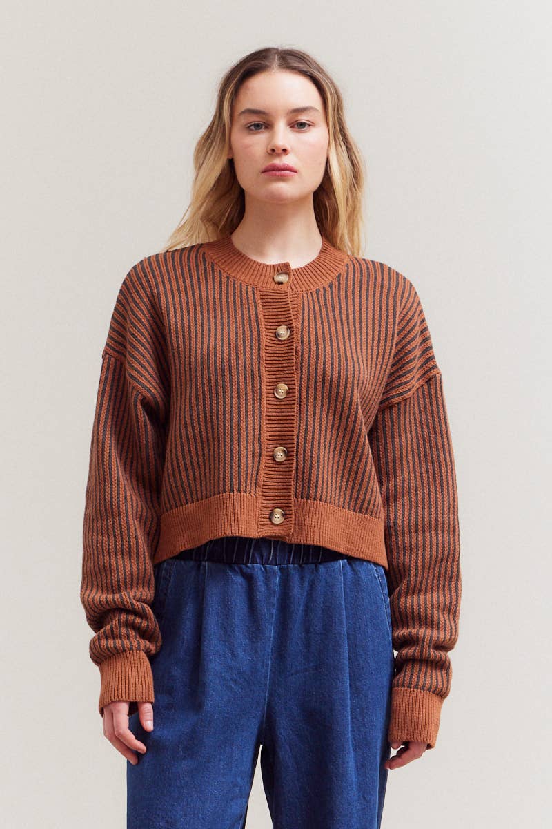 Classic Knitted Button-Up Cardigan