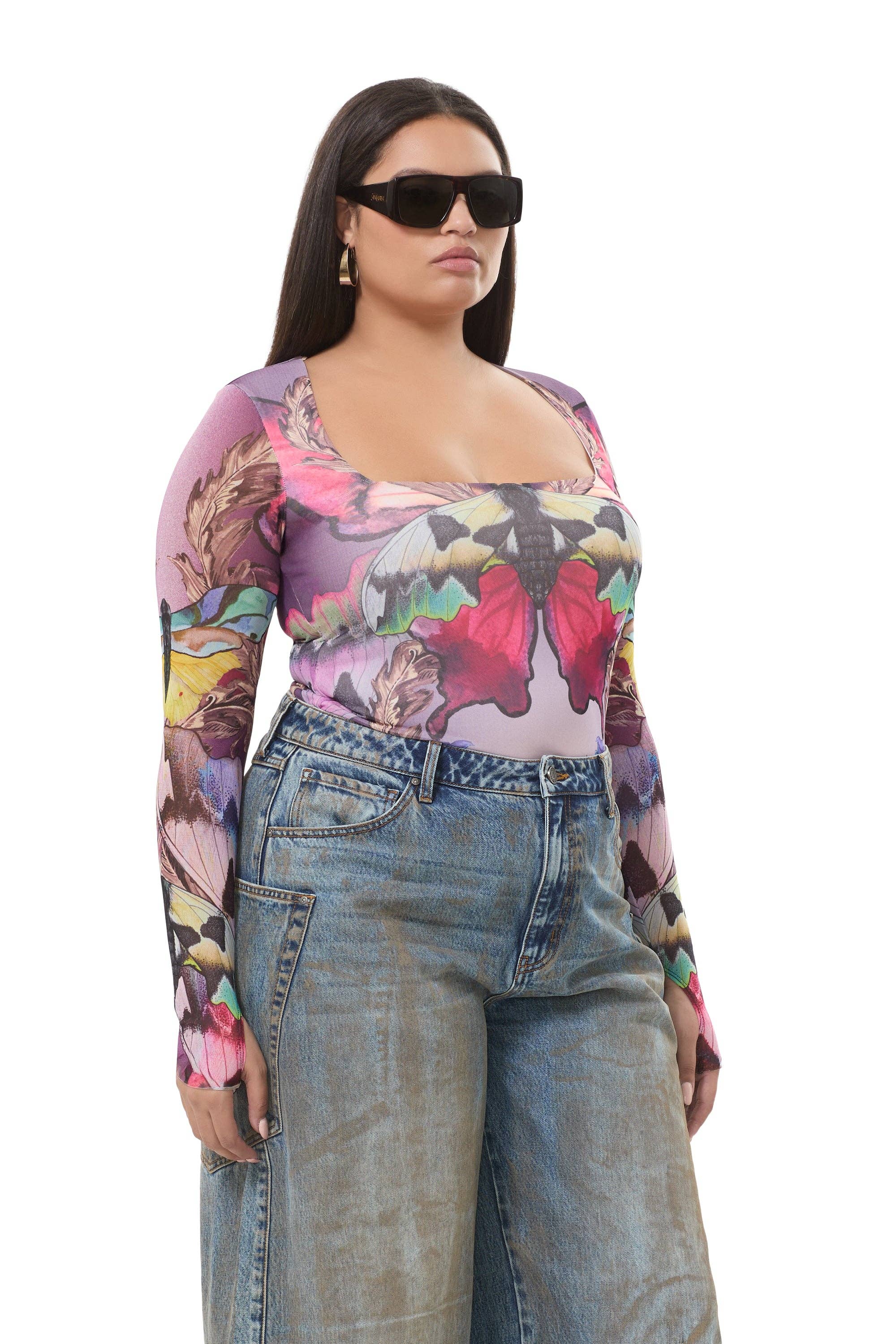 Ines Top - Ornate Butterfly