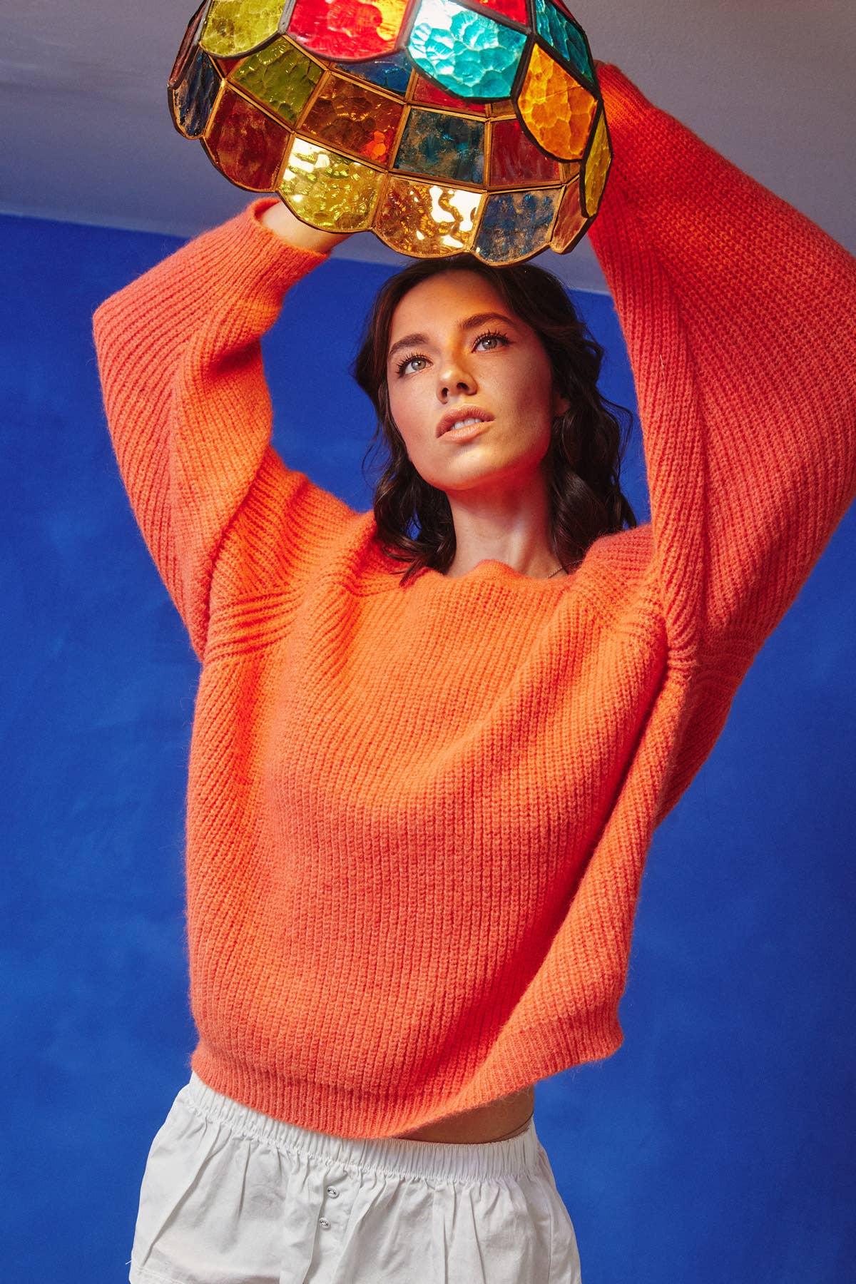 Wool Blended Knotted Detail Sweater Top