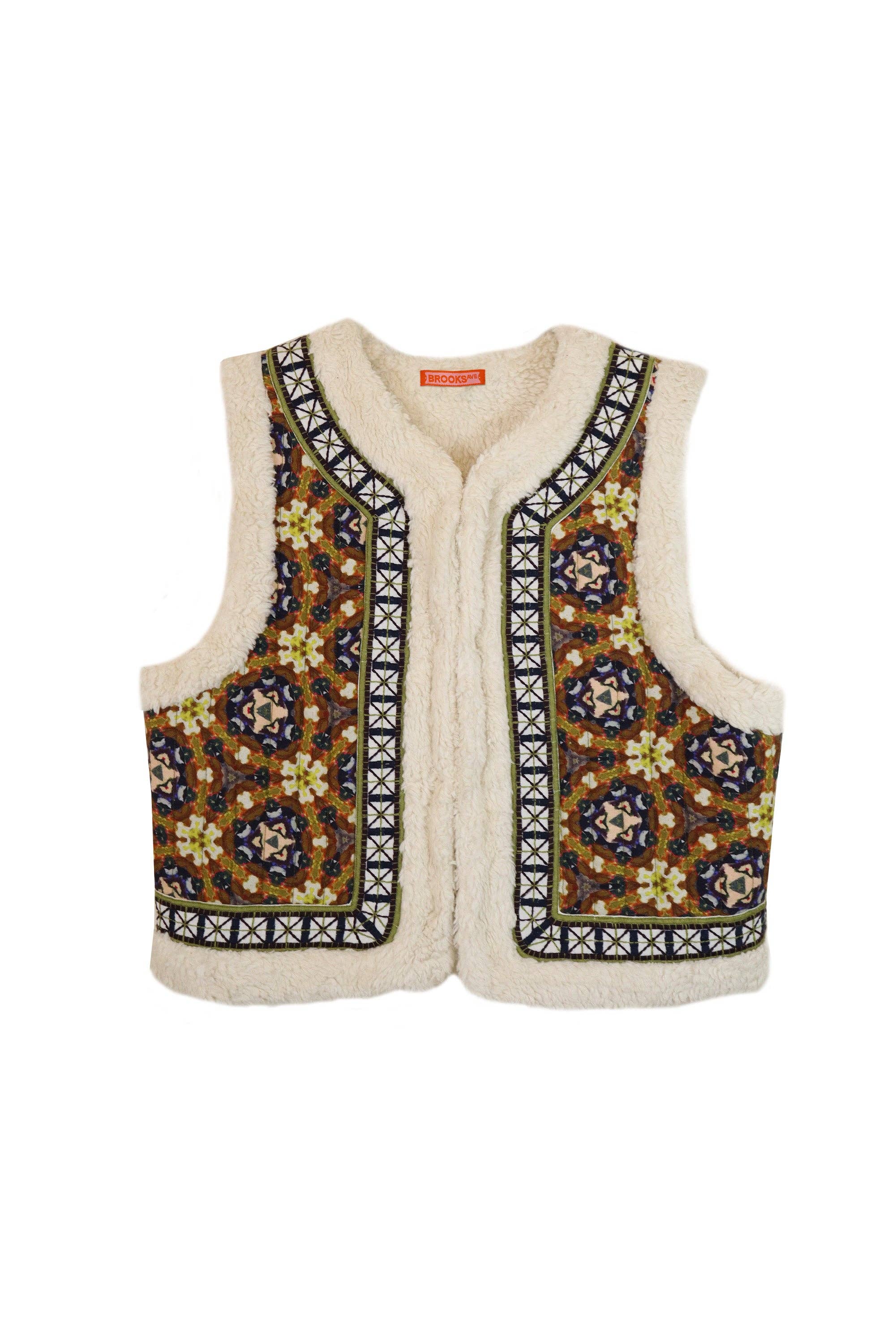 The Willow Sherpa Reversible Vest - Chestnut Swirl