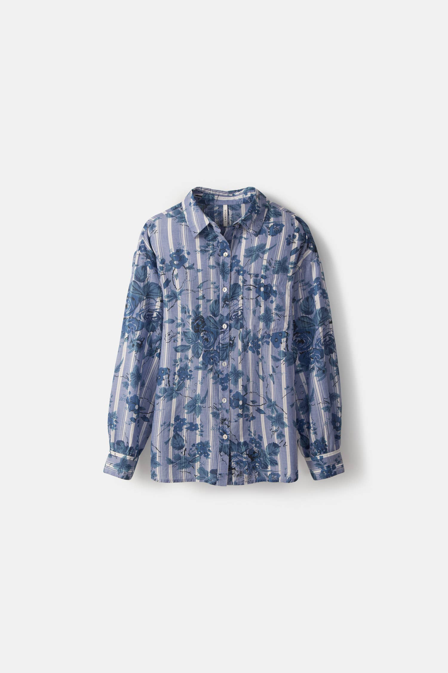 Striped Shirt With Floral Print