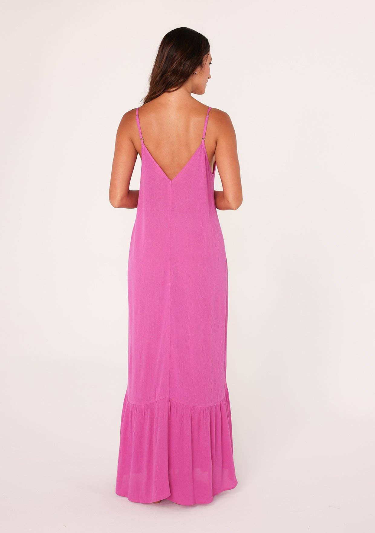 Billowy Bohemian Sleeveless V-Neck Maxi Dress
