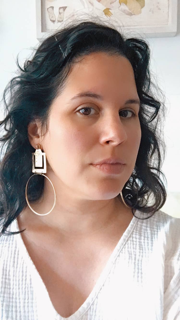 Brass Hoop Ear Jacket Earrings