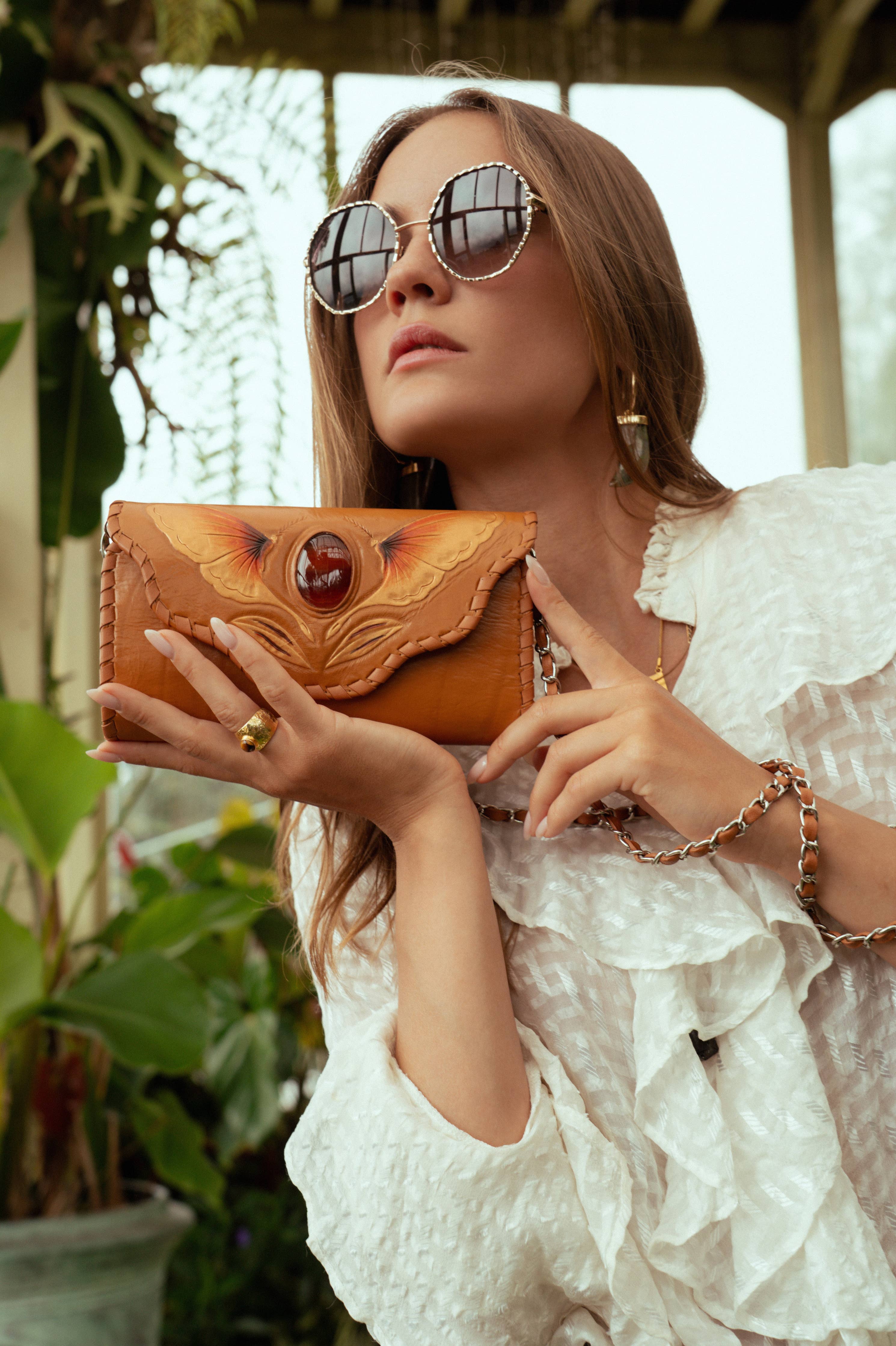 Luna Wallet Crossbody Bag With Carnelian Stone (LIMITED EDITION)