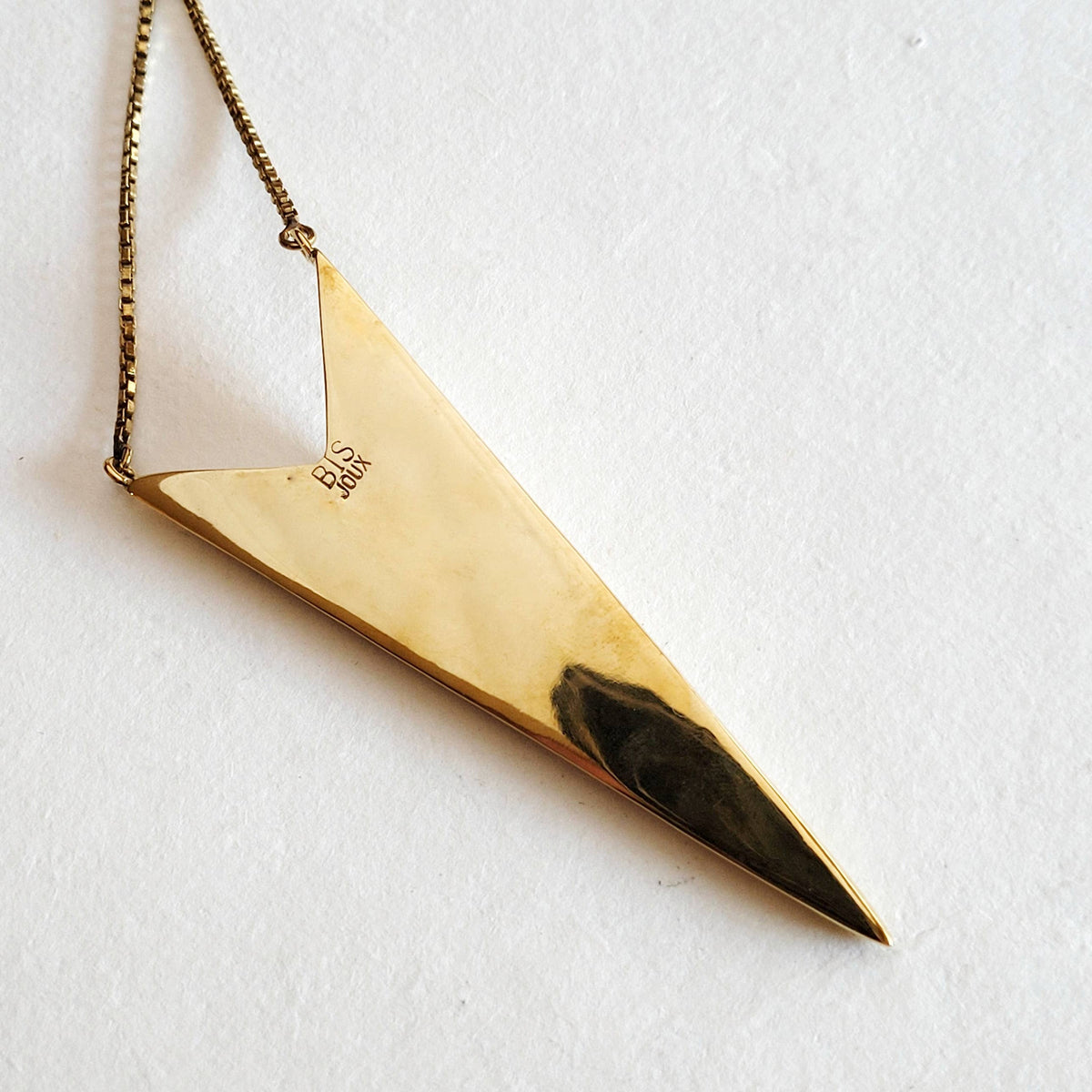 Brass horn bone collection necklace handmade