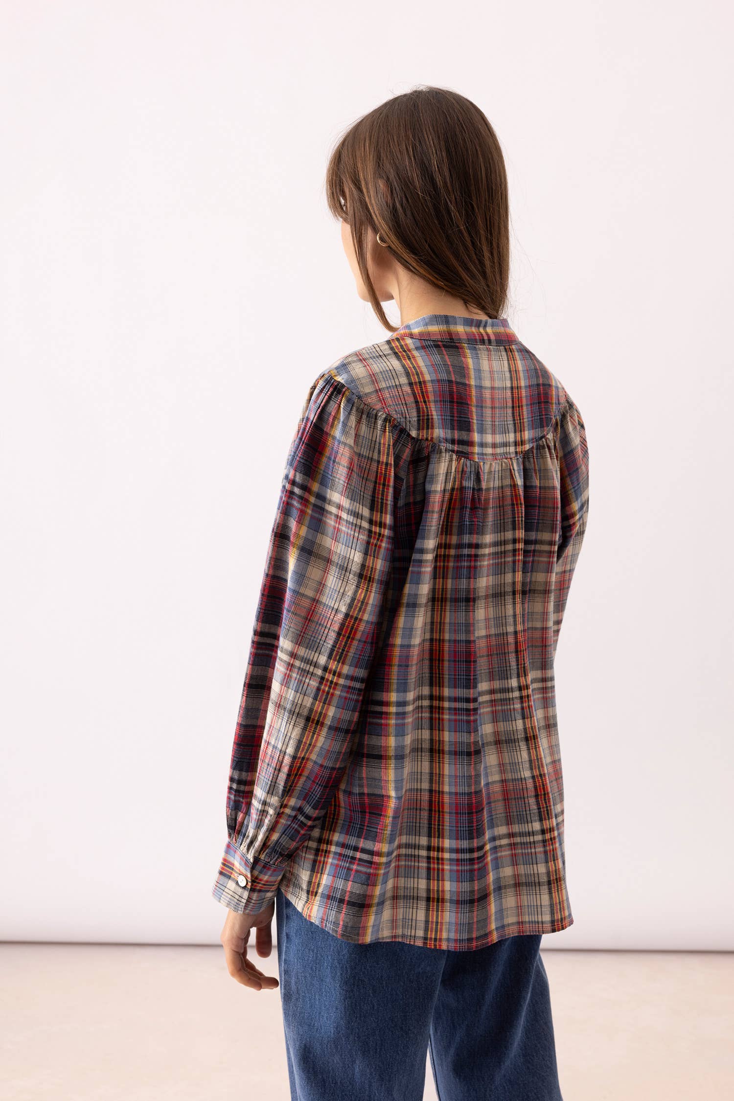 Checked Plaid Blouse