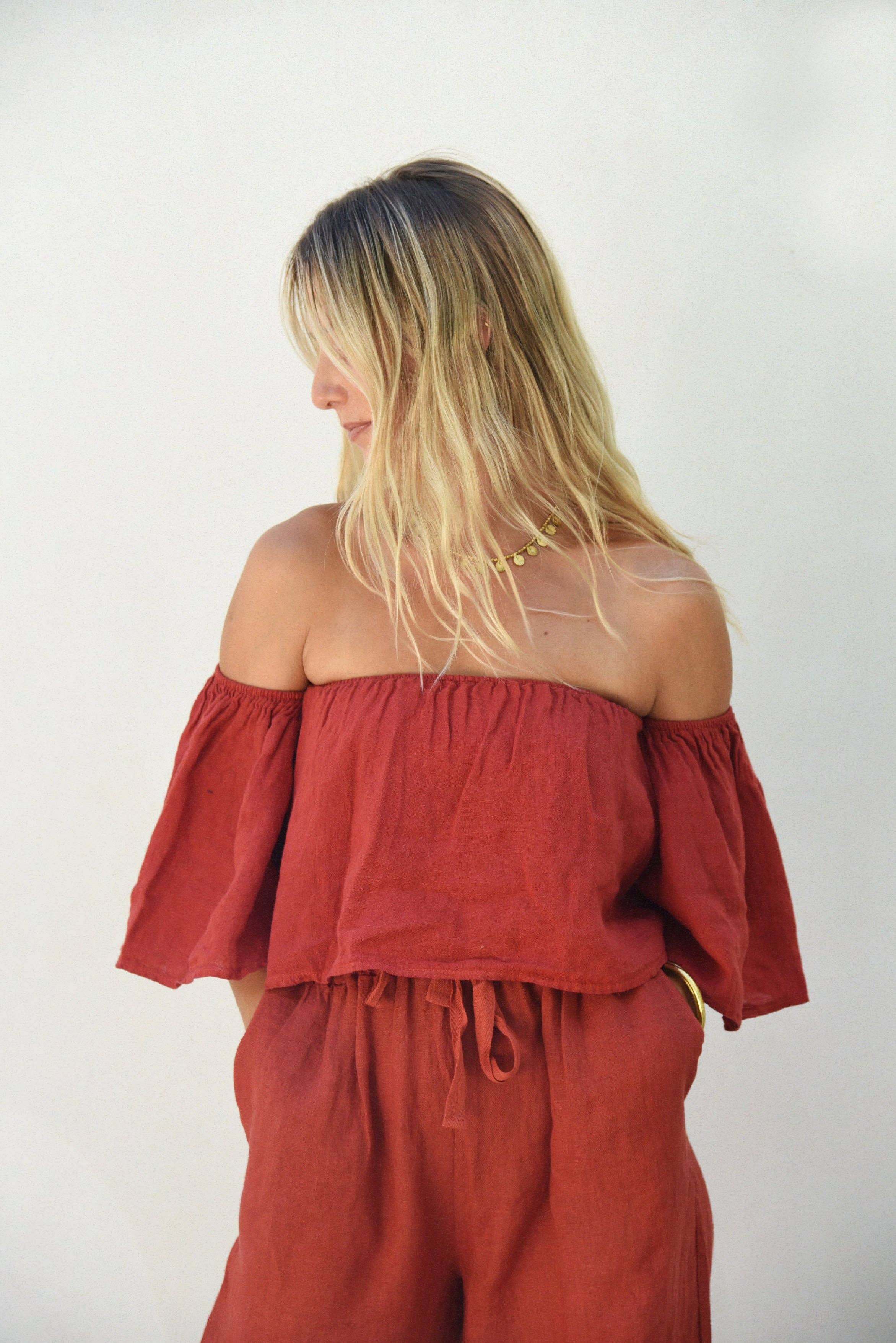 Isla Pants // Pomegranate